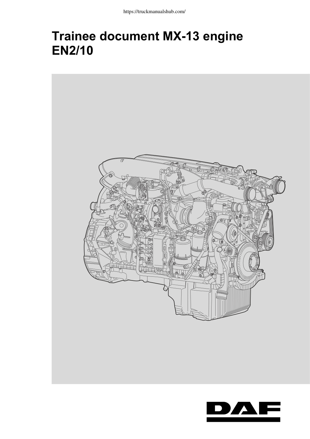 Première page de DAF Trainee Doc MX-13 Engine Service Manual.pdf