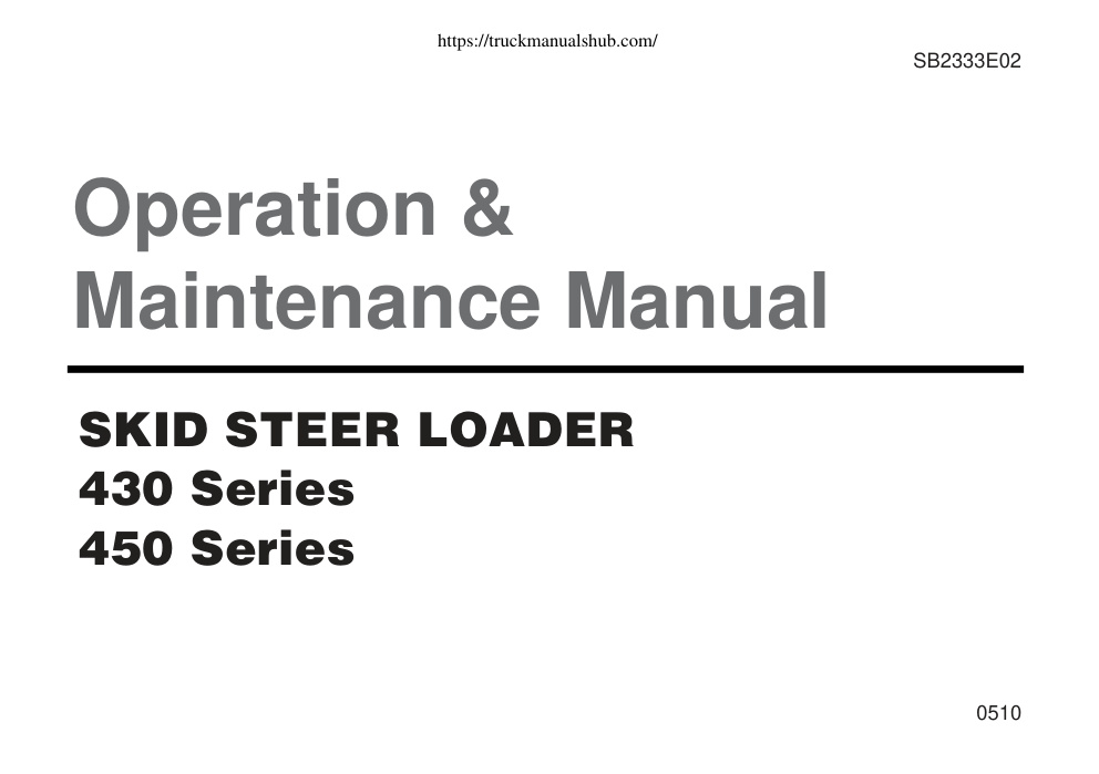 Première page de Maintenance Manual