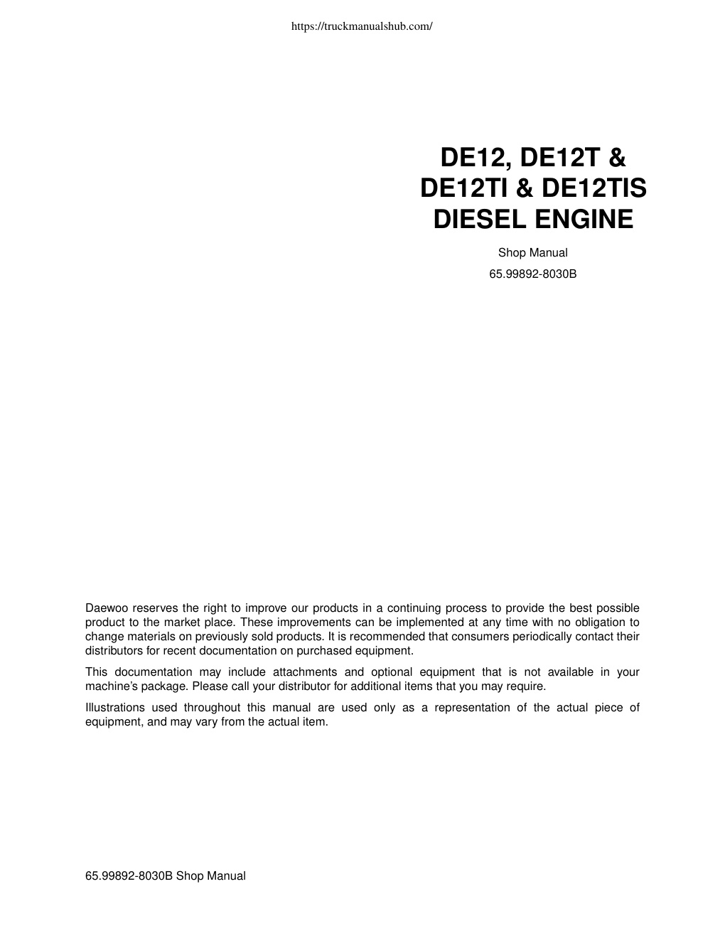 Première page de DE12, DE12T &