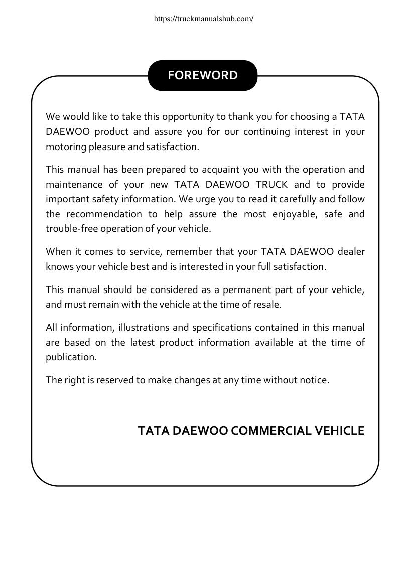 Première page de This manual has been prepared to acquaint you with the operation and