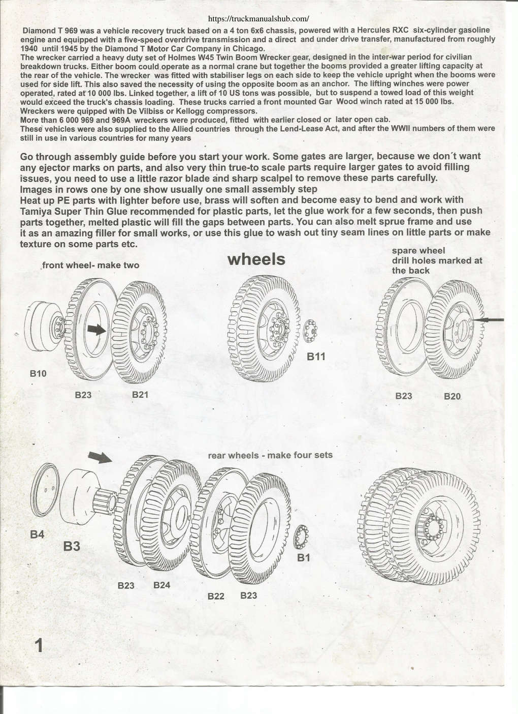 Première page de Diamond T969 Spare Parts Catalog.pdf