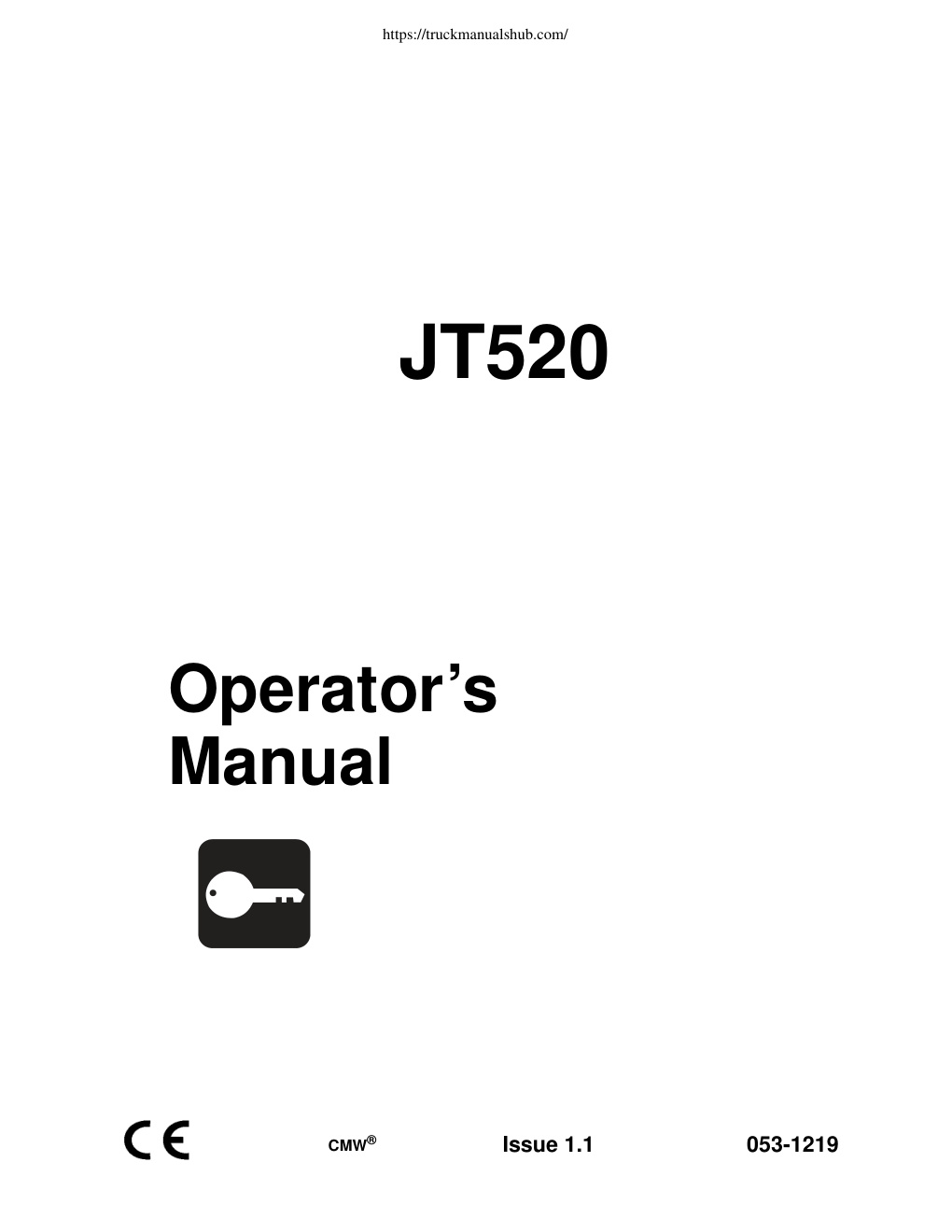 Première page de Ditch Witch JT520 Operators Manual