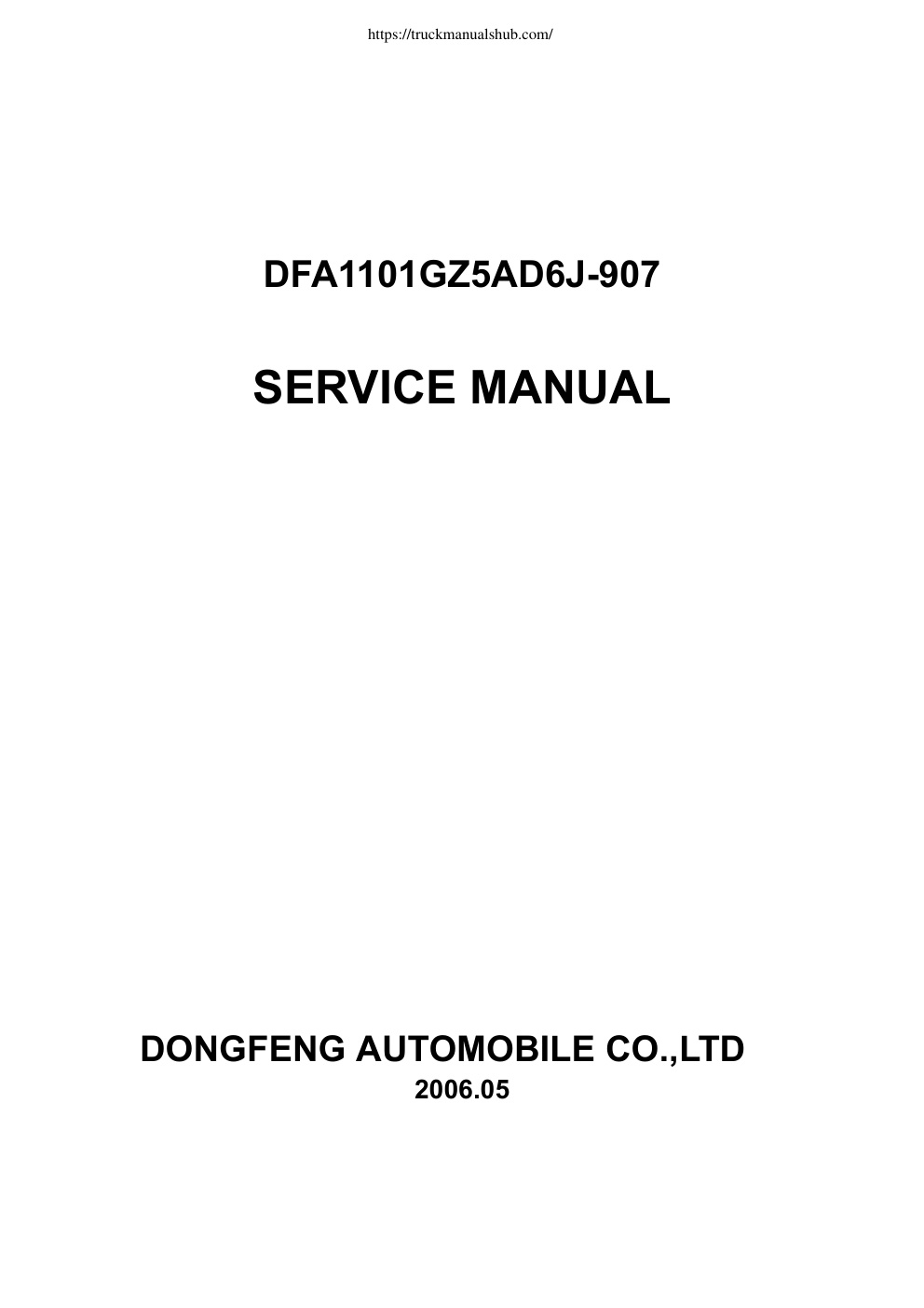Première page de DFA1101GZ5AD6J-907 Service Manual