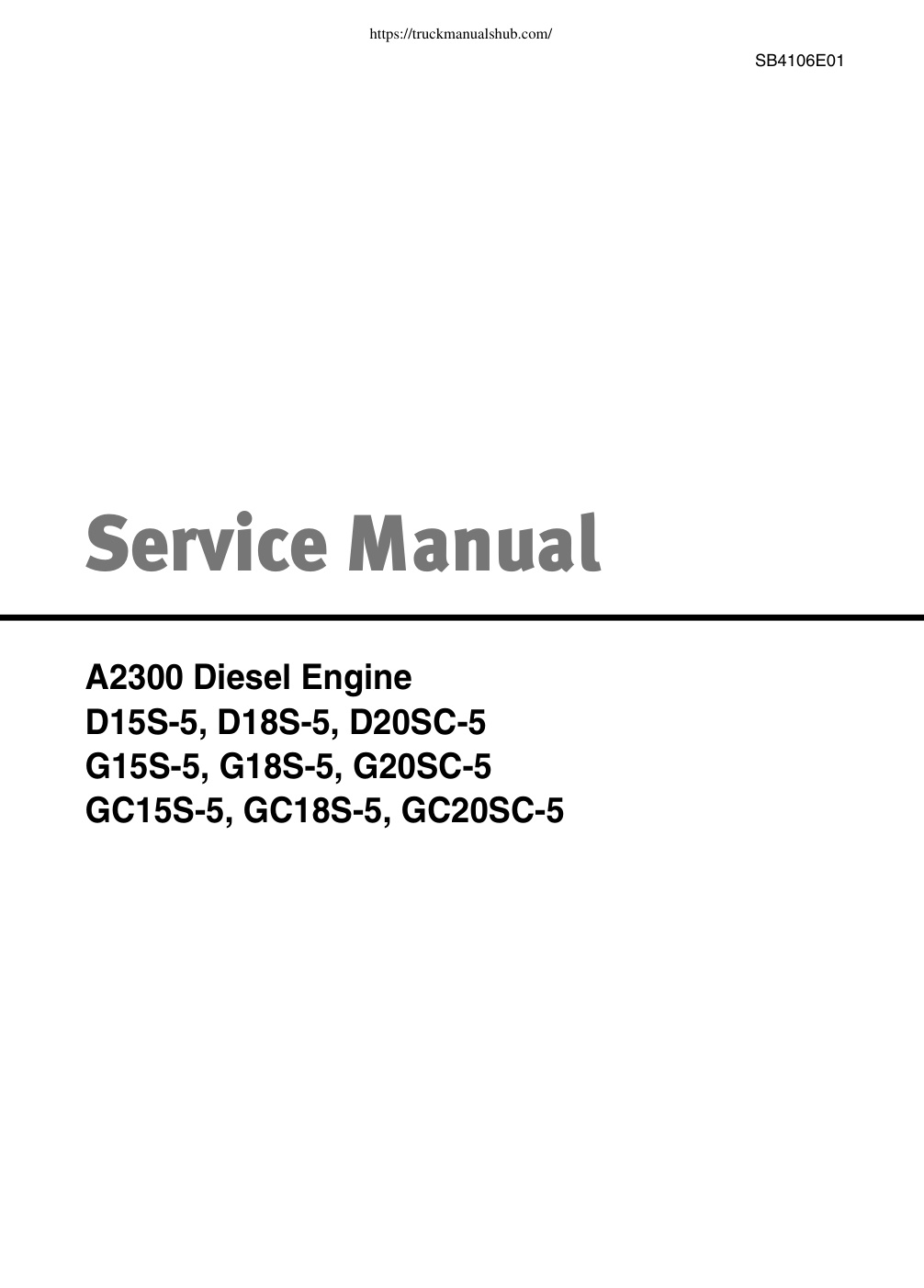 Première page de Service Manual