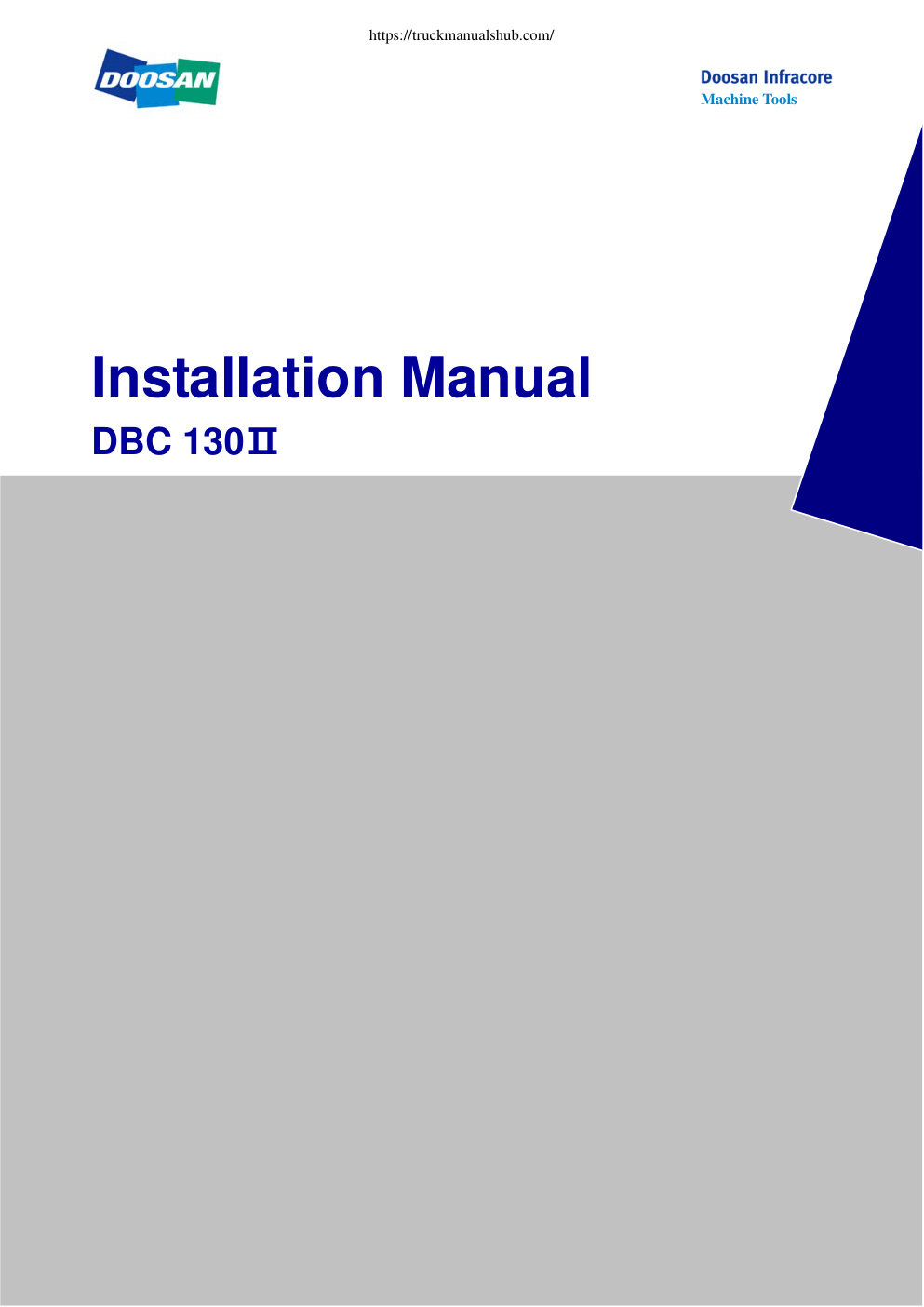 Première page de Installation Manual