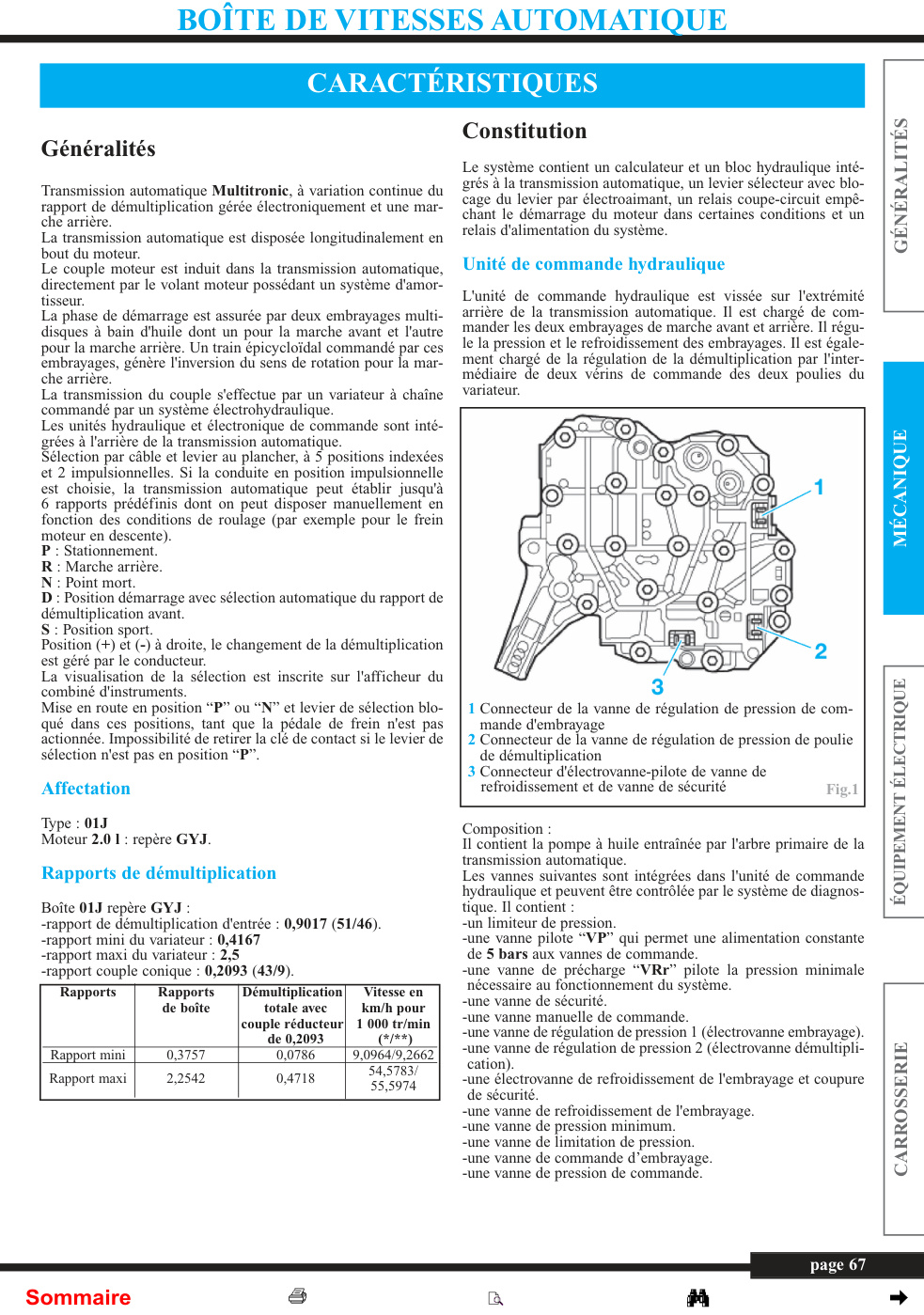 Première page de BOÎTE DE VITESSES AUTOMATIQUE