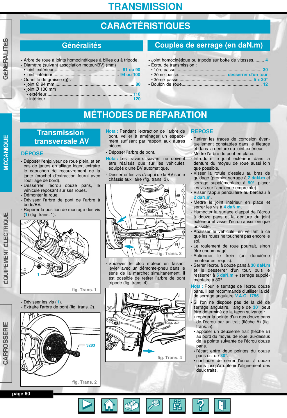 Première page de transmission