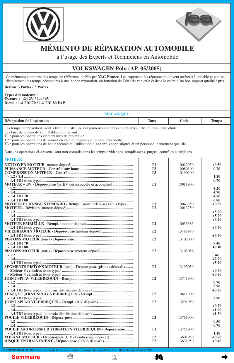 Première page de L'EXPERT AUTOMOBILE