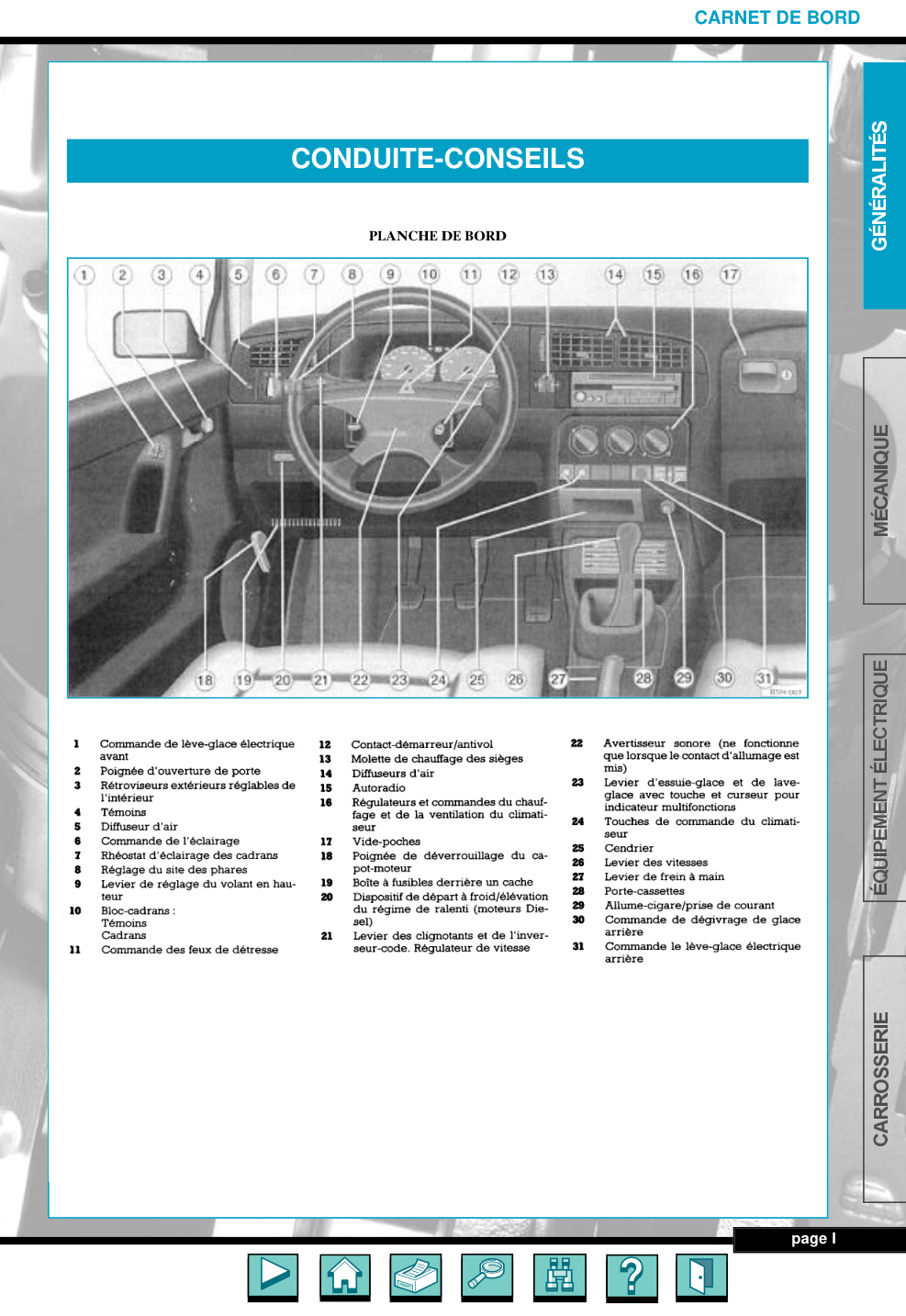 Première page de CARNET DE BORD