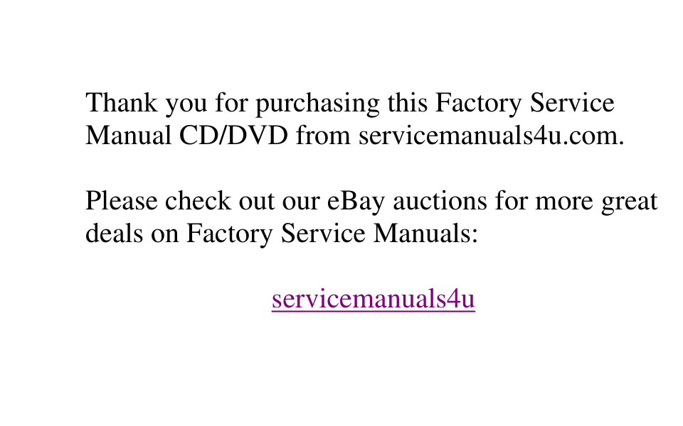 Première page de SERVICE MANUAL