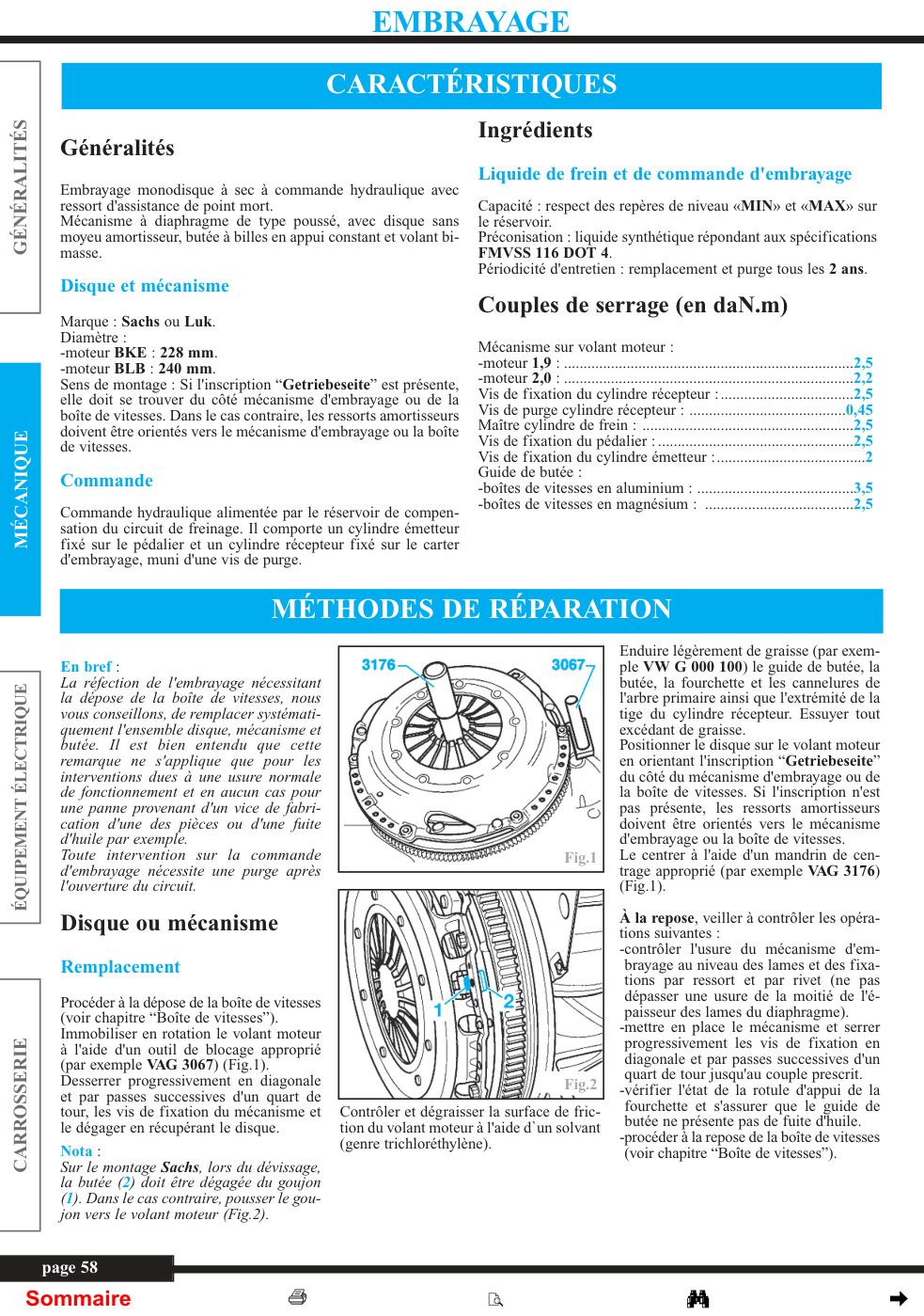 Première page de Liquide de frein et de commande d'embrayage