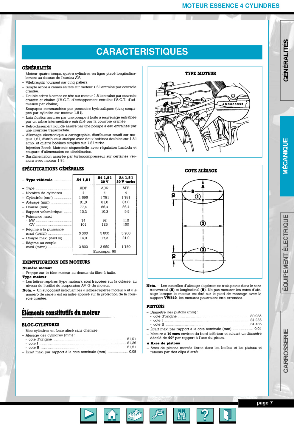 Première page de MOTEUR ESSENCE 4 CYLINDRES