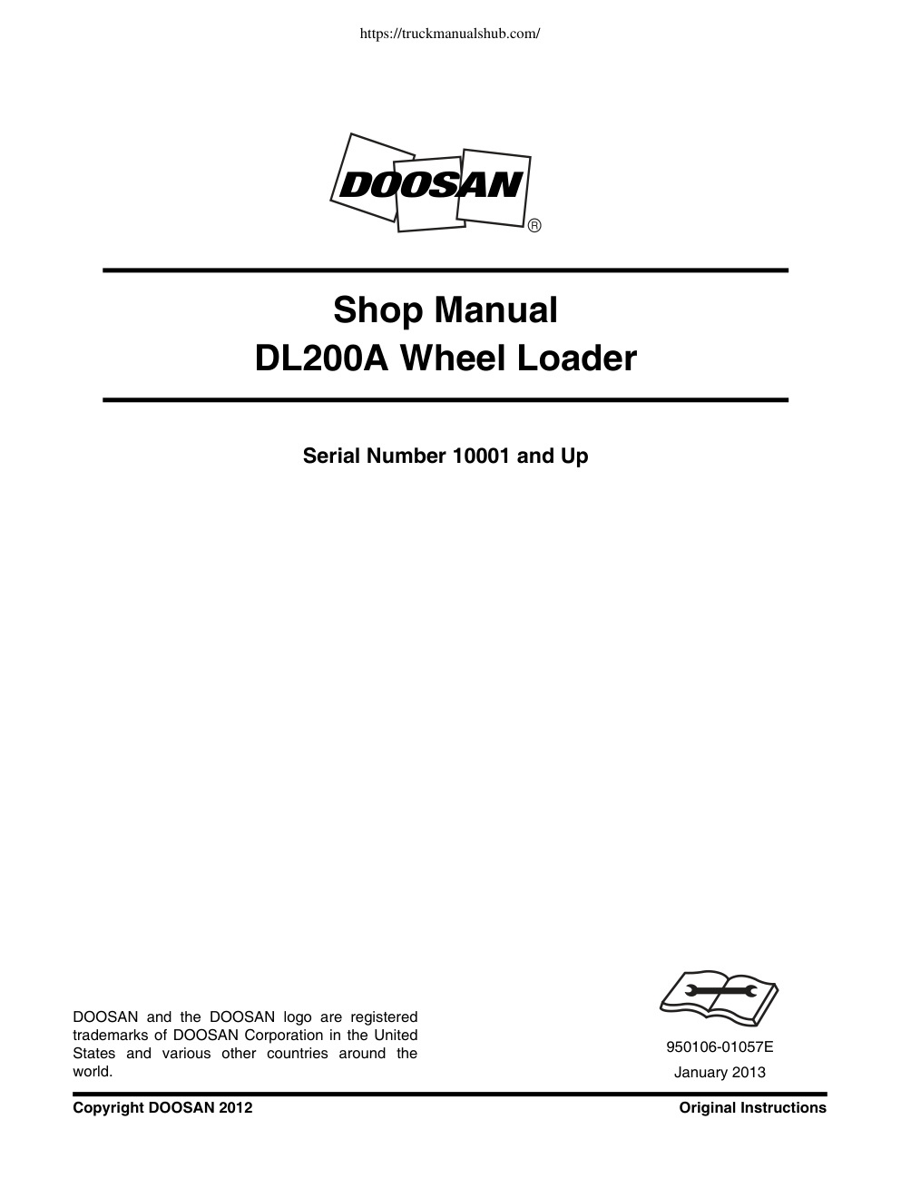 Première page de Shop Manual