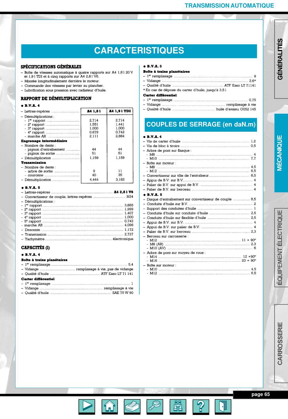 Première page de TRANSMISSION AUTOMATIQUE