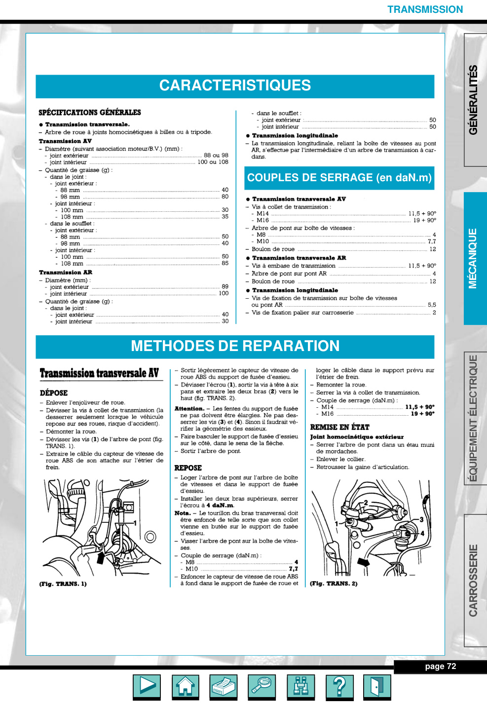Première page de SPÉCIFICATIONS GÉNÉRALES