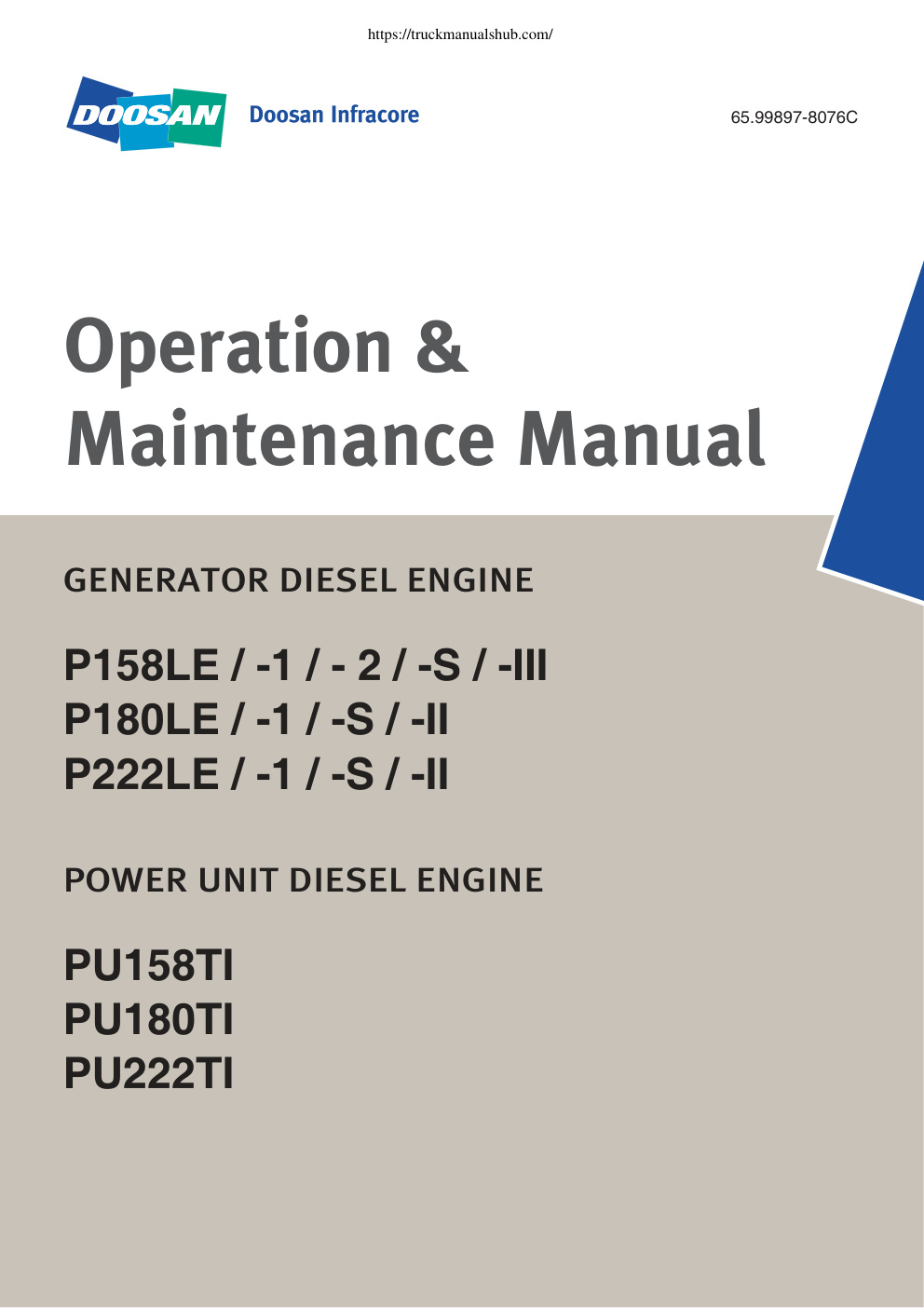 Première page de Maintenance Manual