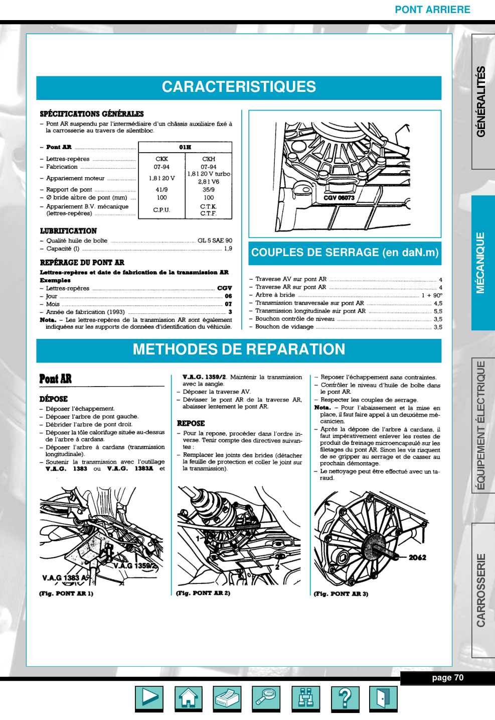 Première page de PONT ARRIERE