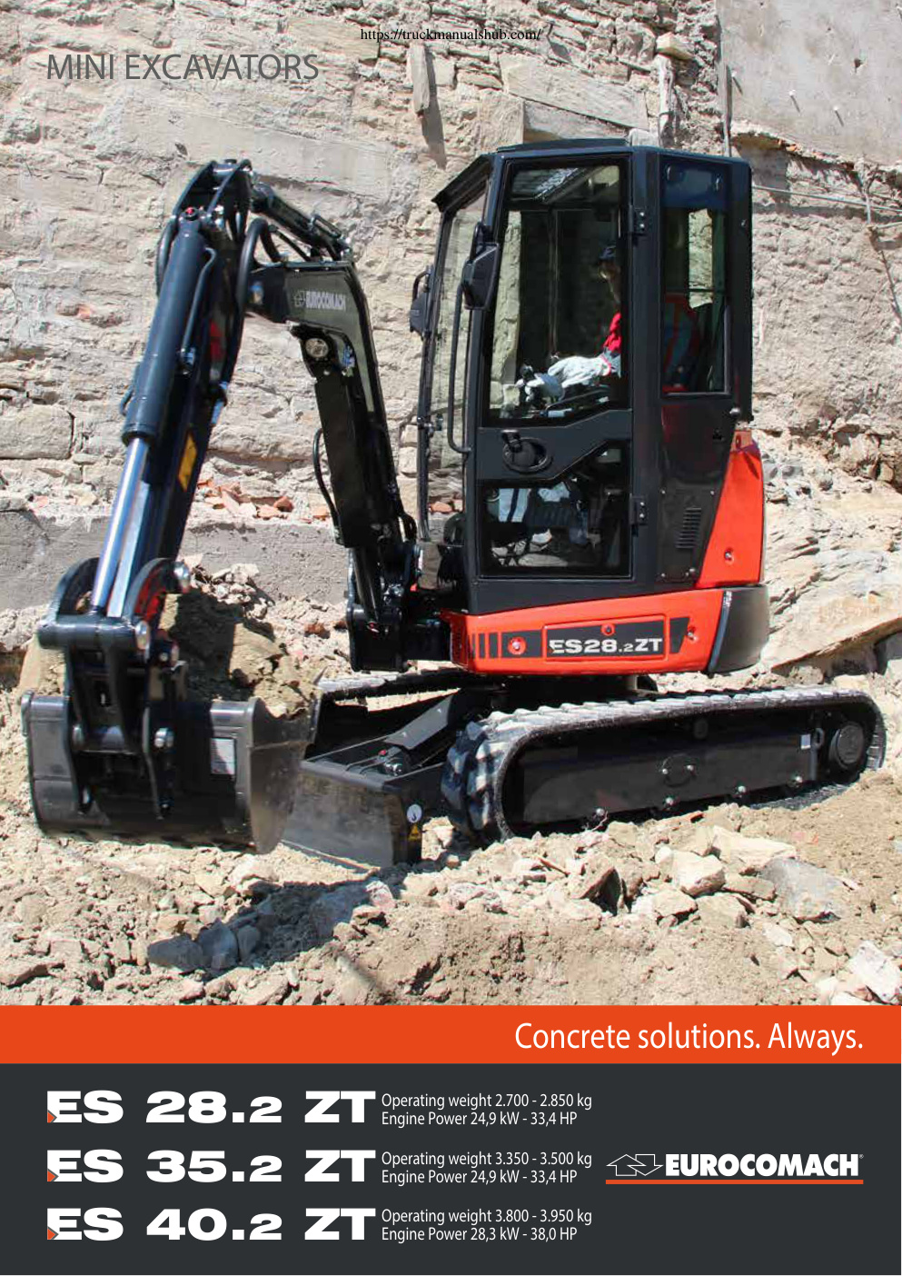 Première page de MINI EXCAVATORS