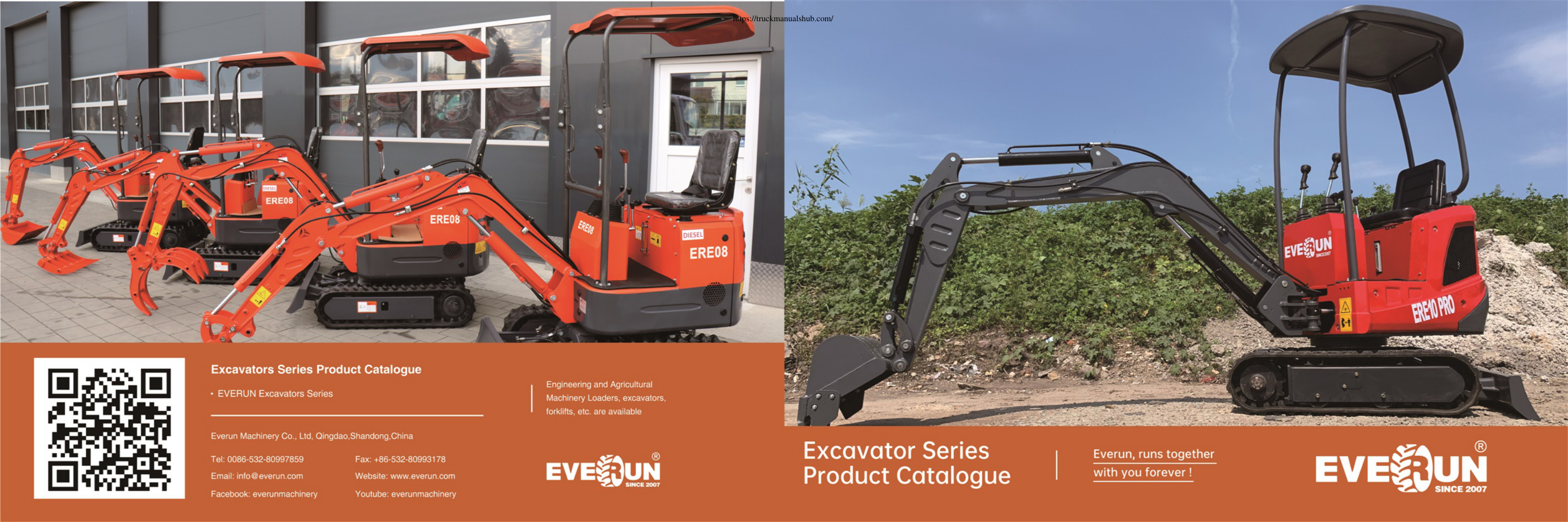 Première page de Excavators Series Product Catalogue =