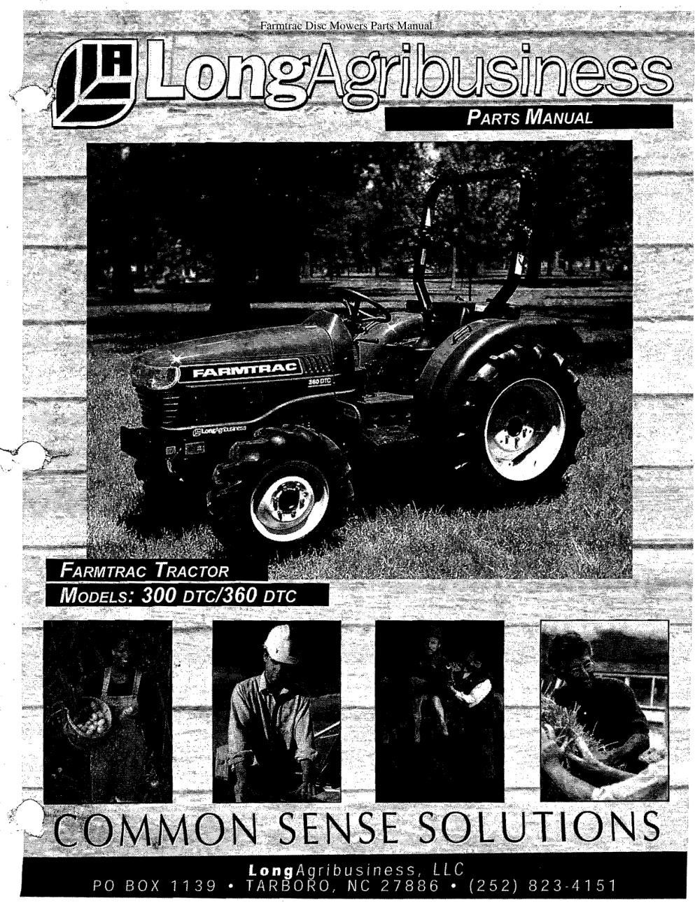 Première page de Farmtrac Disc Mowers Parts Manual