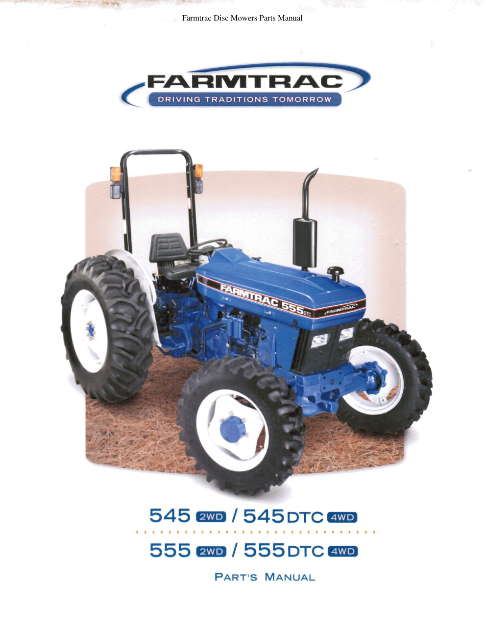 Première page de PART'S MANUAL