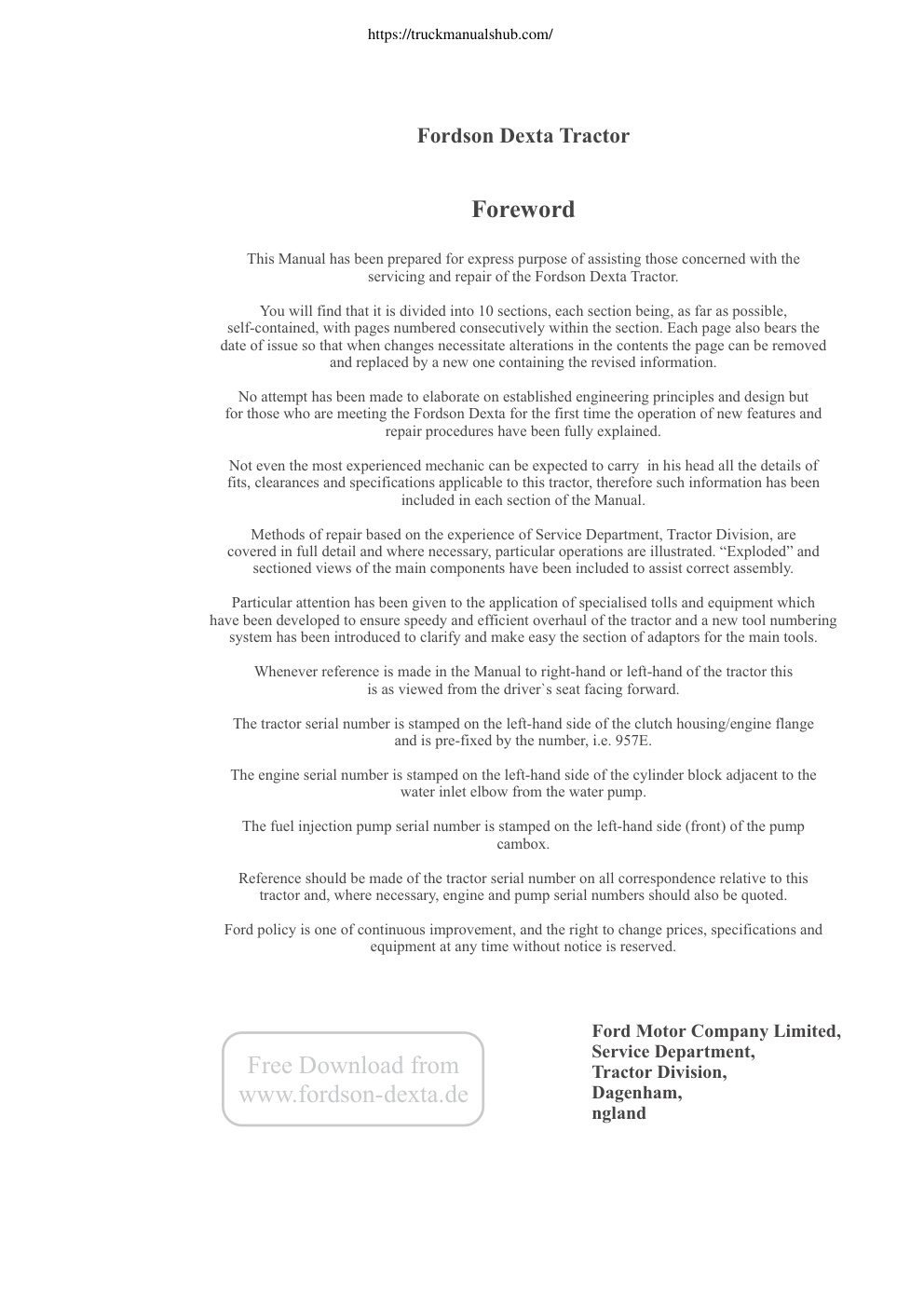 Première page de This Manual has been prepared for express purpose of assisting those concerned with the