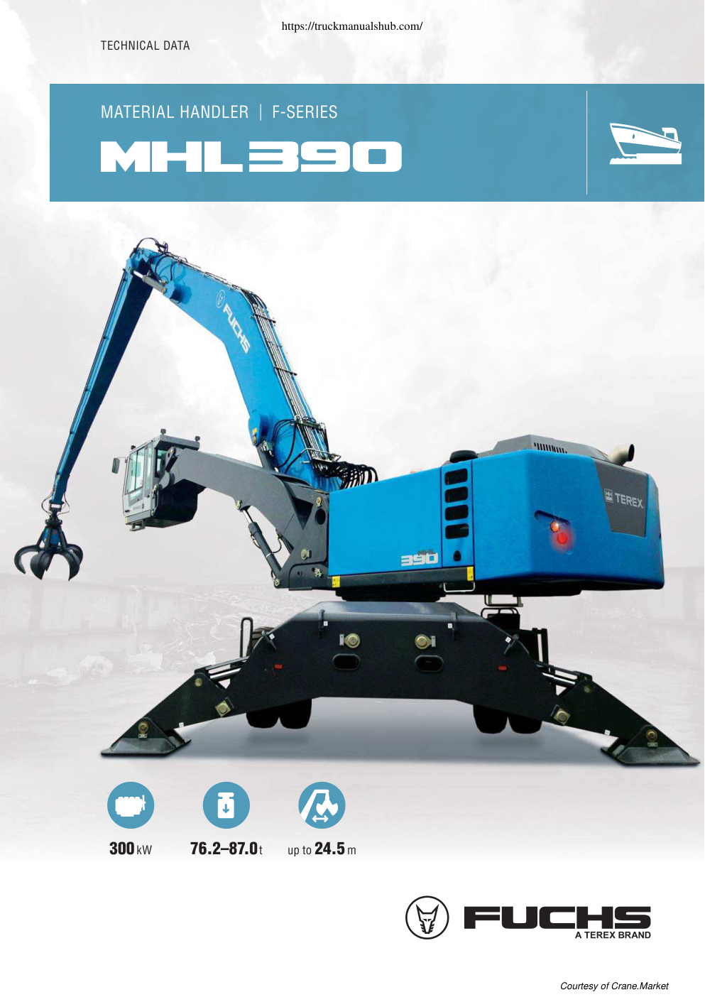 Première page de Terex Fuchs Cranes, Material & Telehandlers
