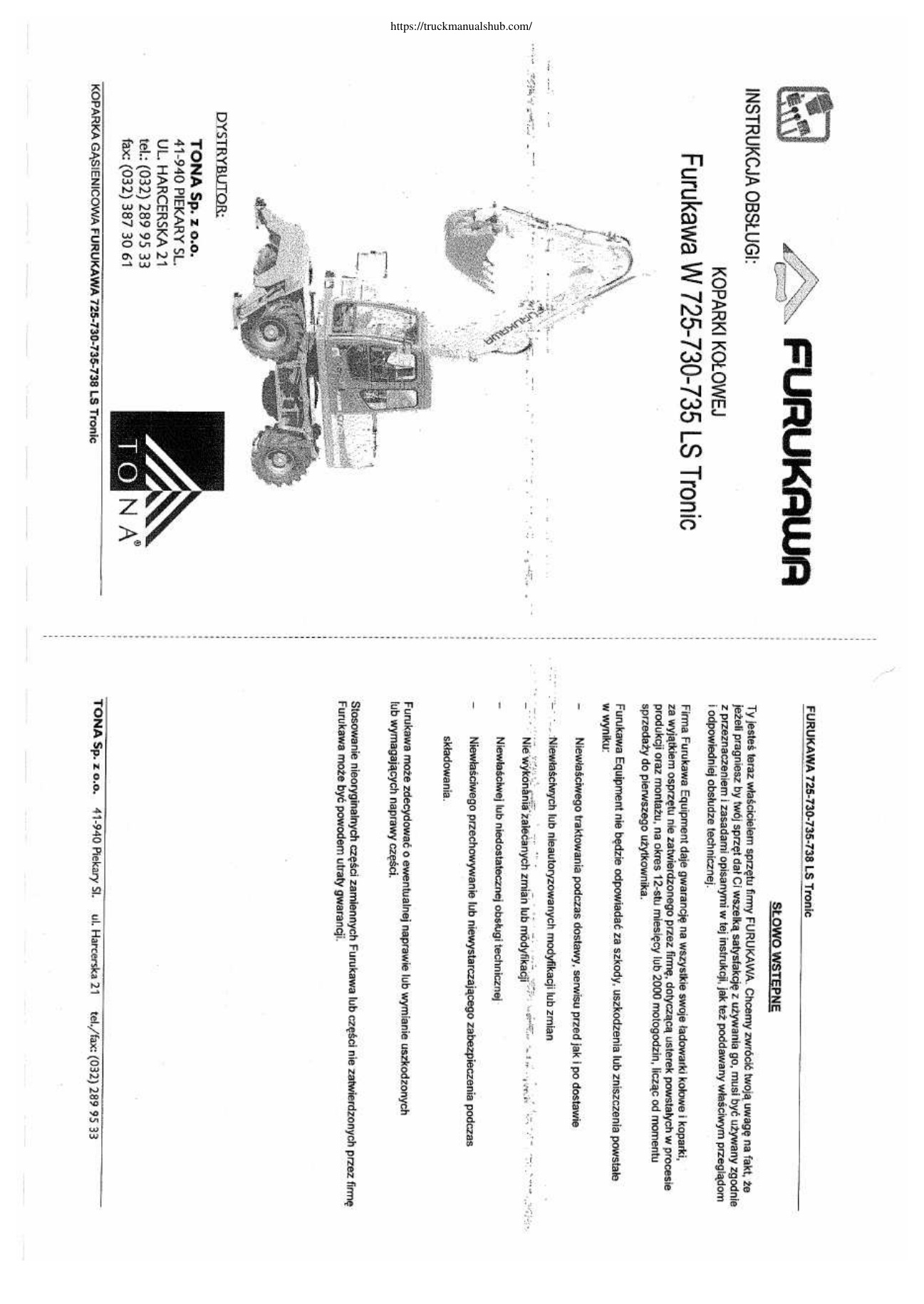 Première page de INSTRUKCJA OBSLUGI