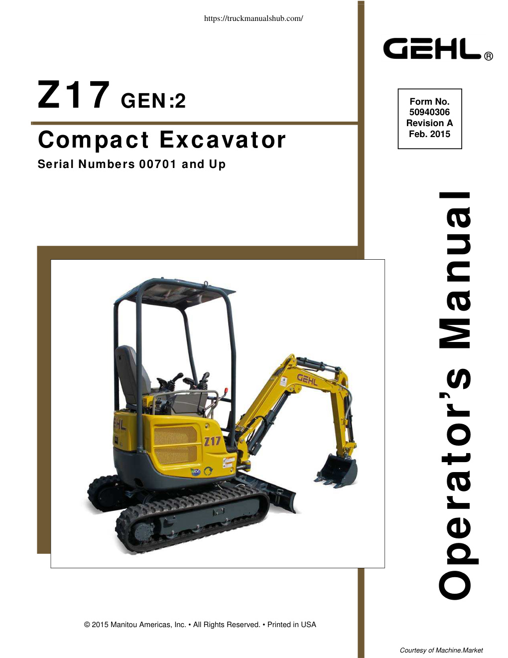 Première page de Gehl Excavators, Dozers, & Motor Graders