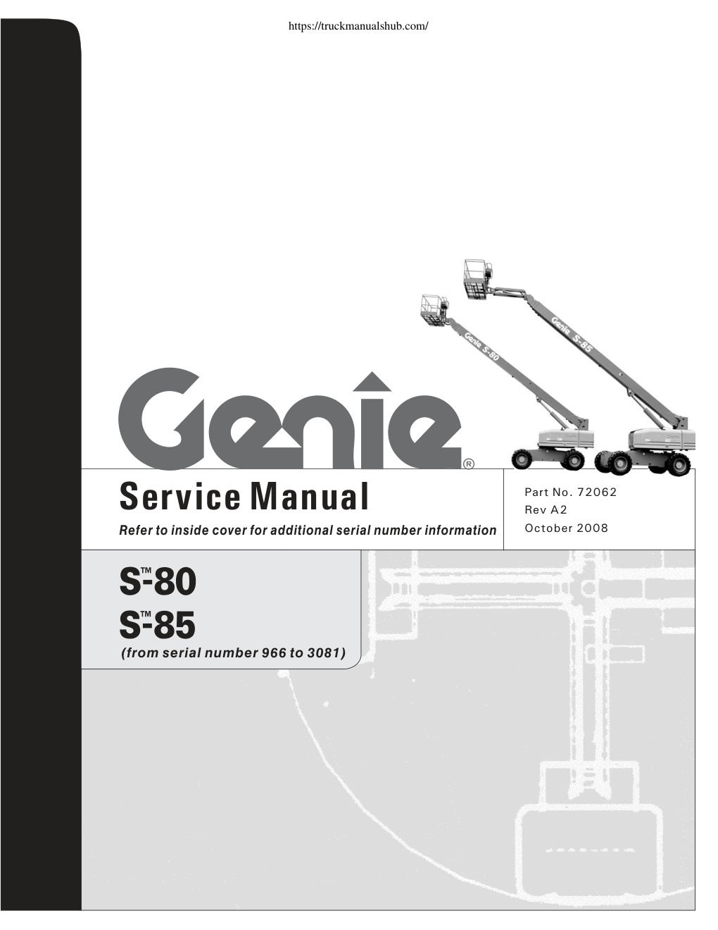 Première page de 72062 Service Manual