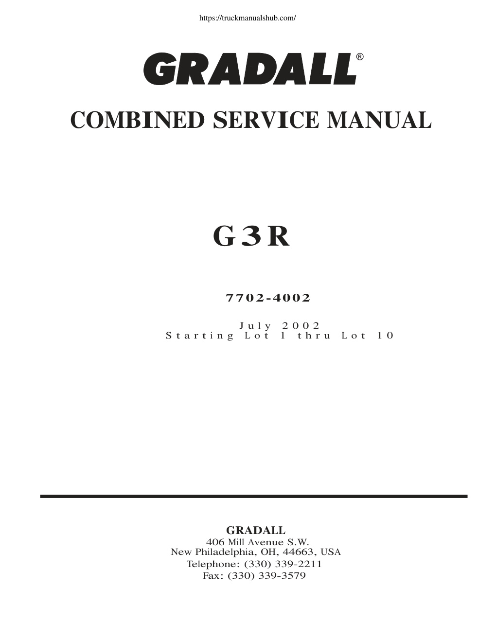 Première page de COMBINED SERVICE MANUAL
