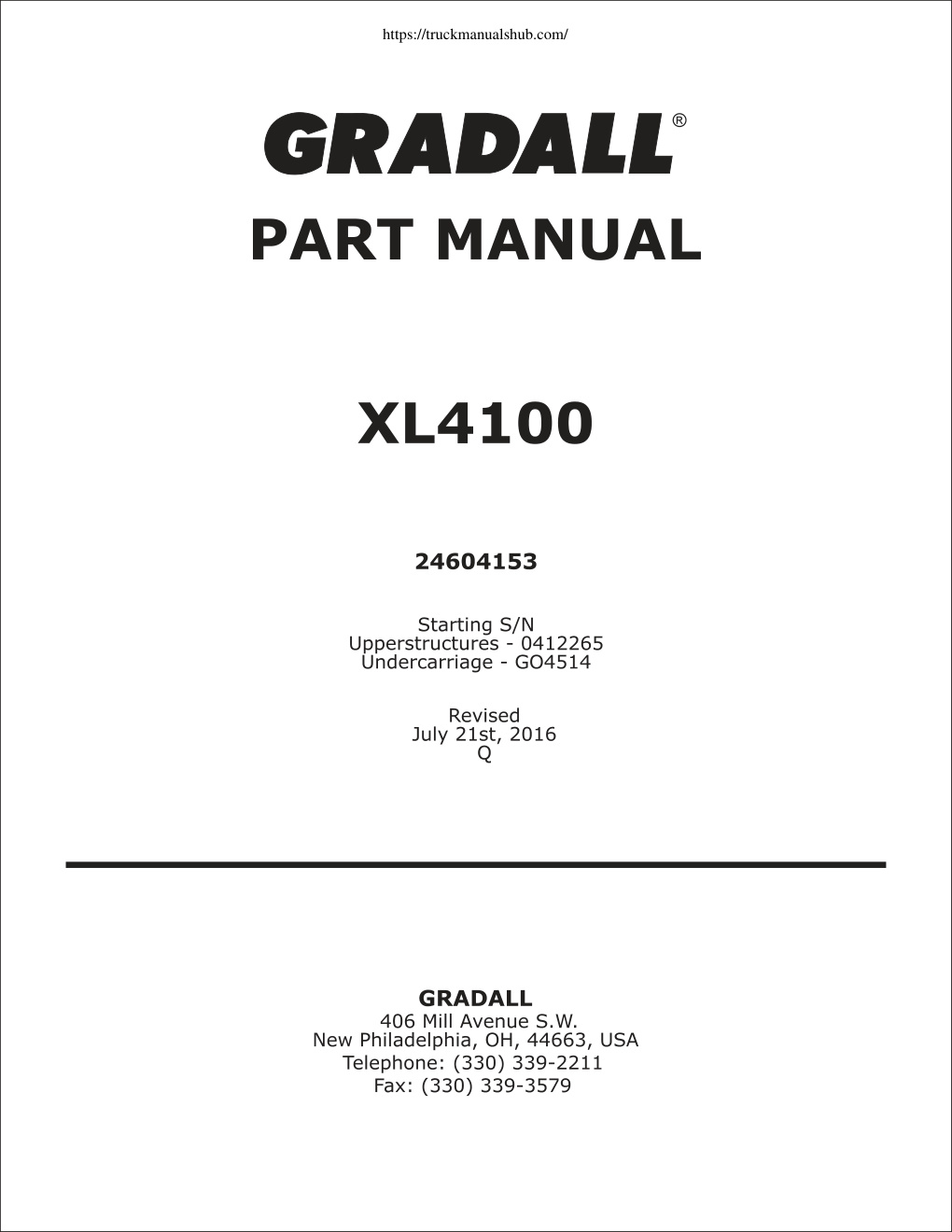 Première page de PART MANUAL