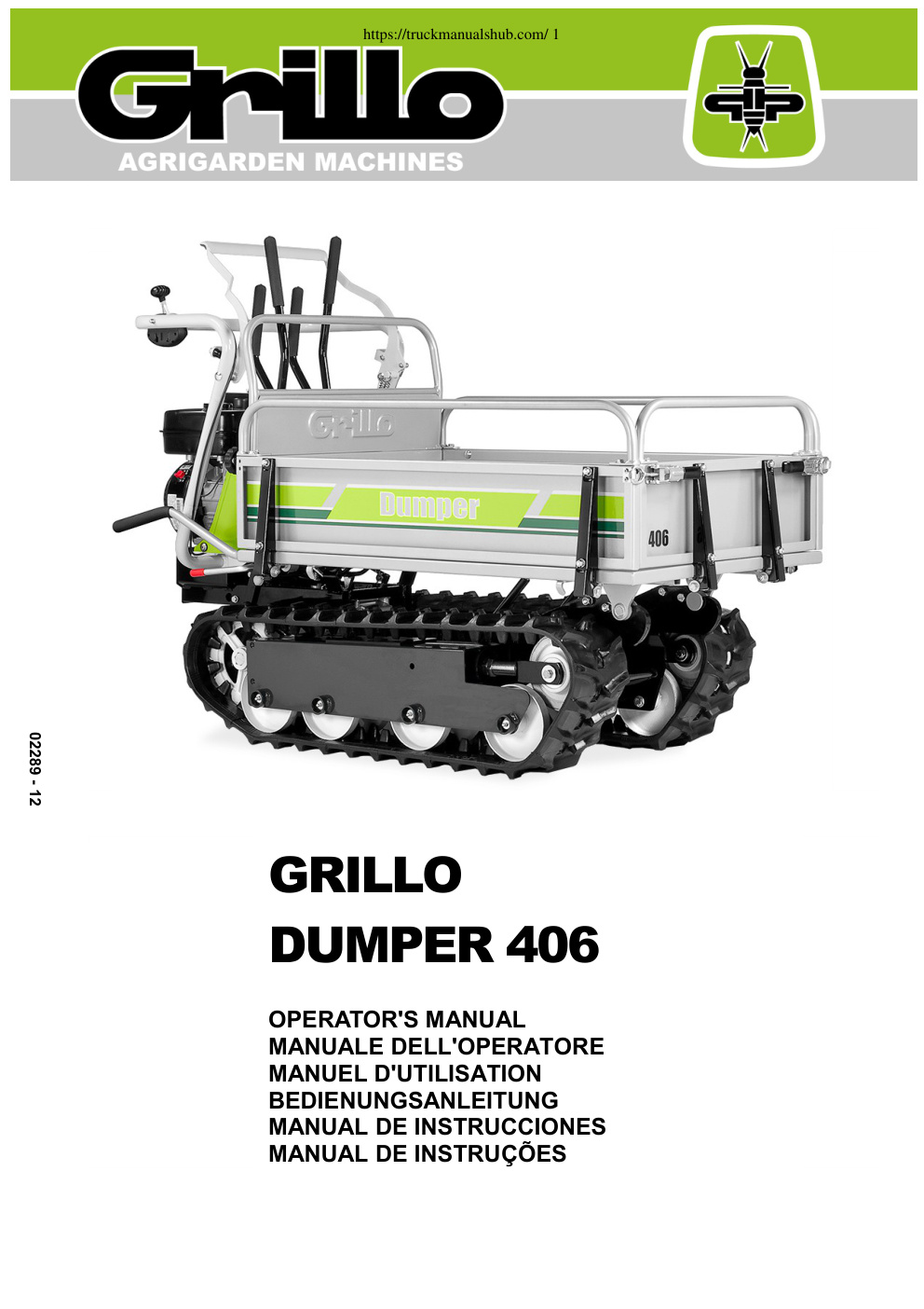 Première page de OPERATOR'S MANUAL
