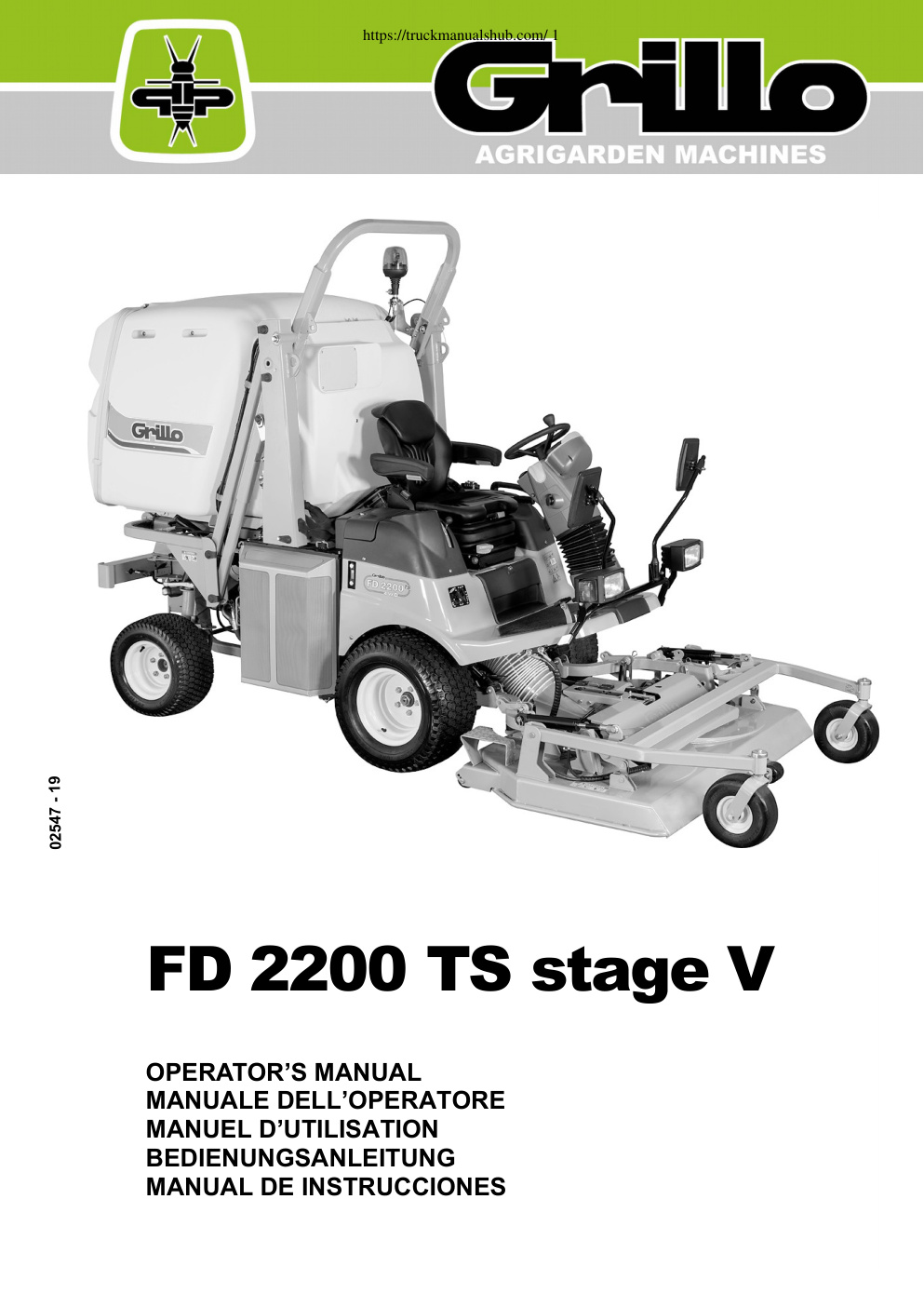 Première page de OPERATOR’S MANUAL