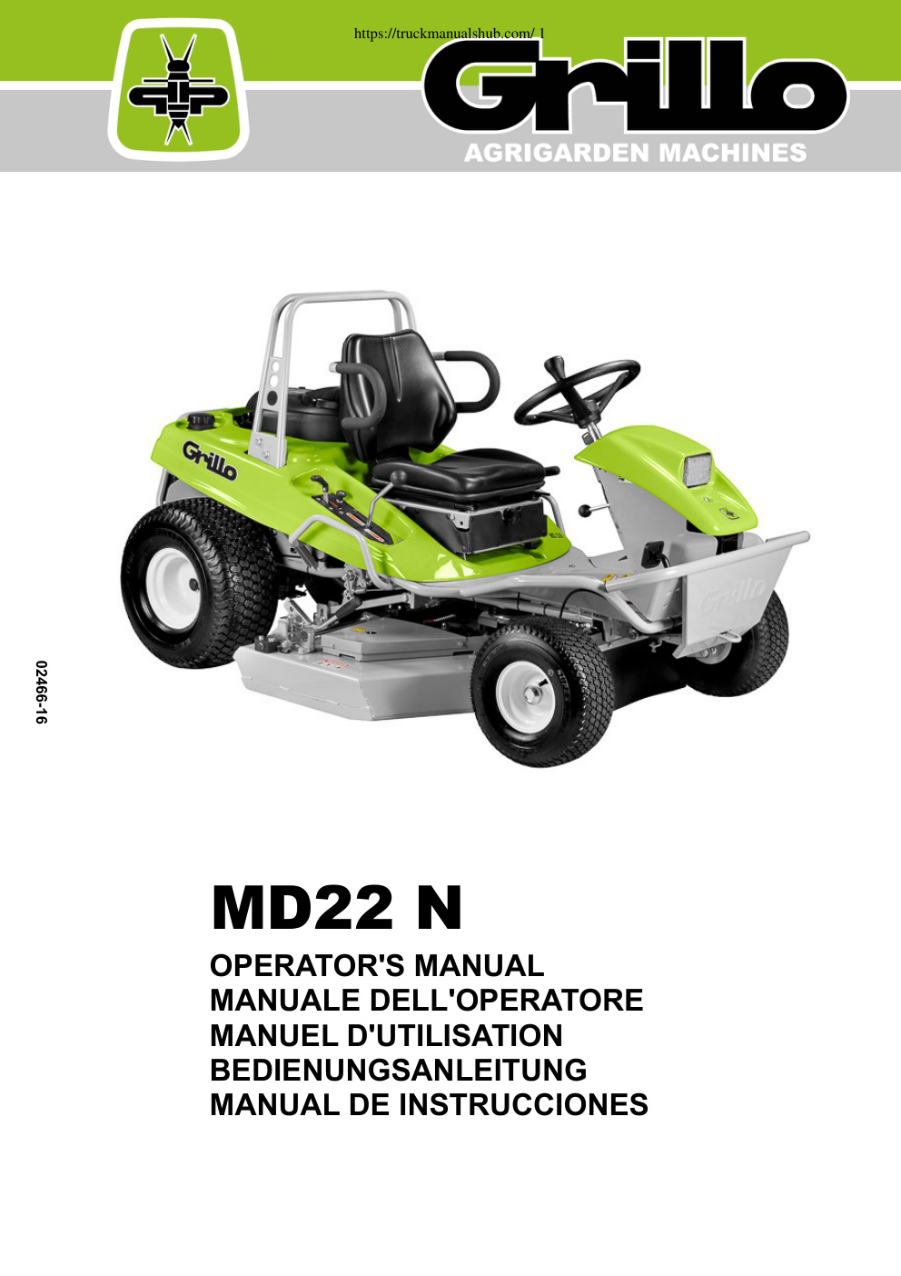 Première page de OPERATOR'S MANUAL