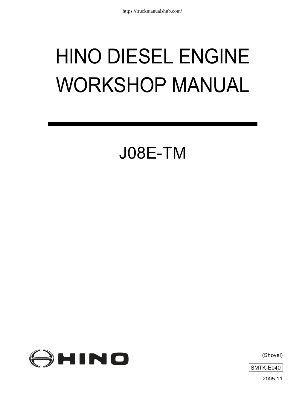 Première page de WORKSHOP MANUAL