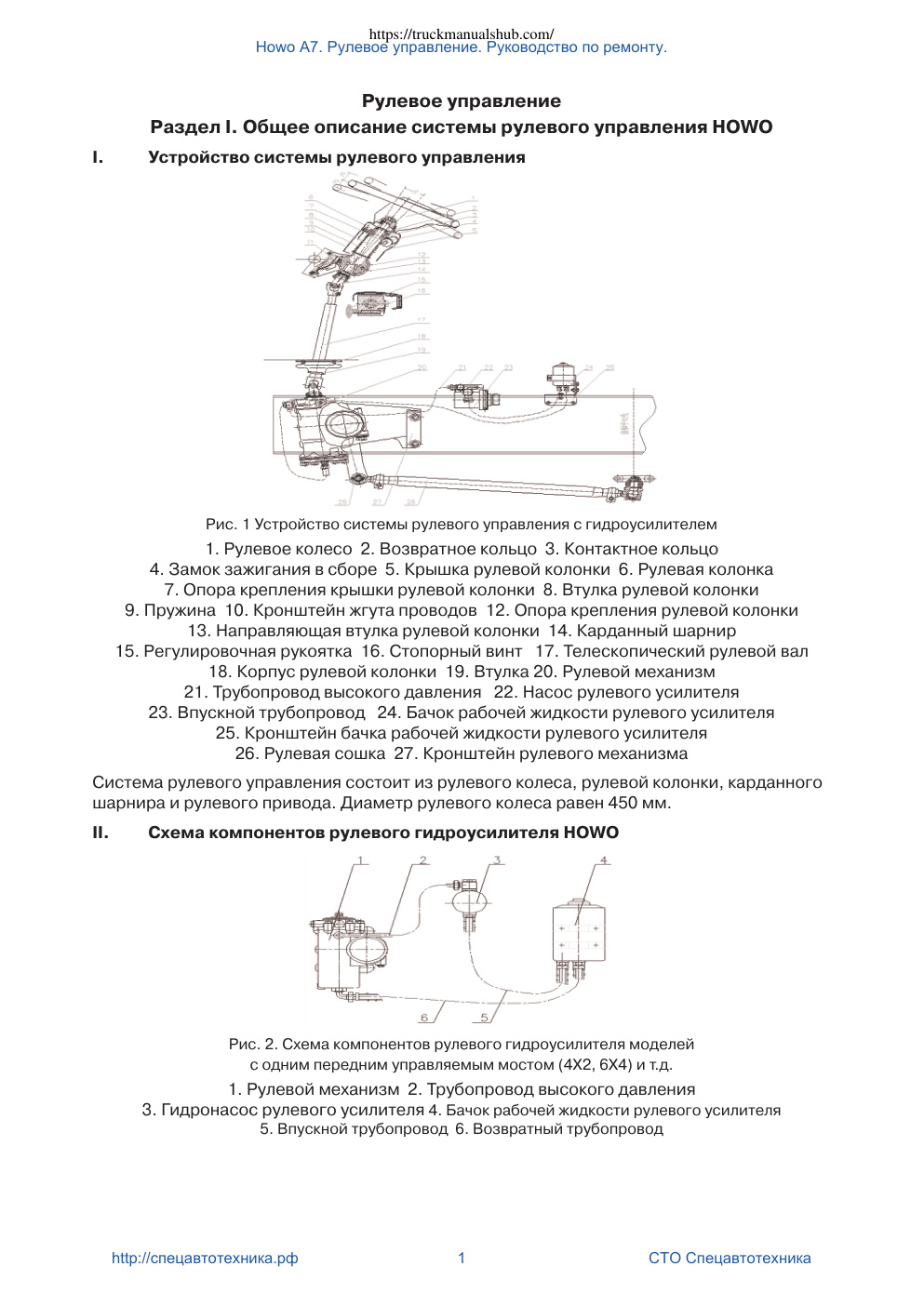 Première page de Steering system Repair
