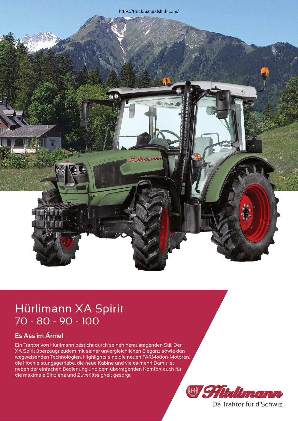 Première page de Hurlimann XA Spirit 70 – 80 – 90 – 100 Technical Data.pdf