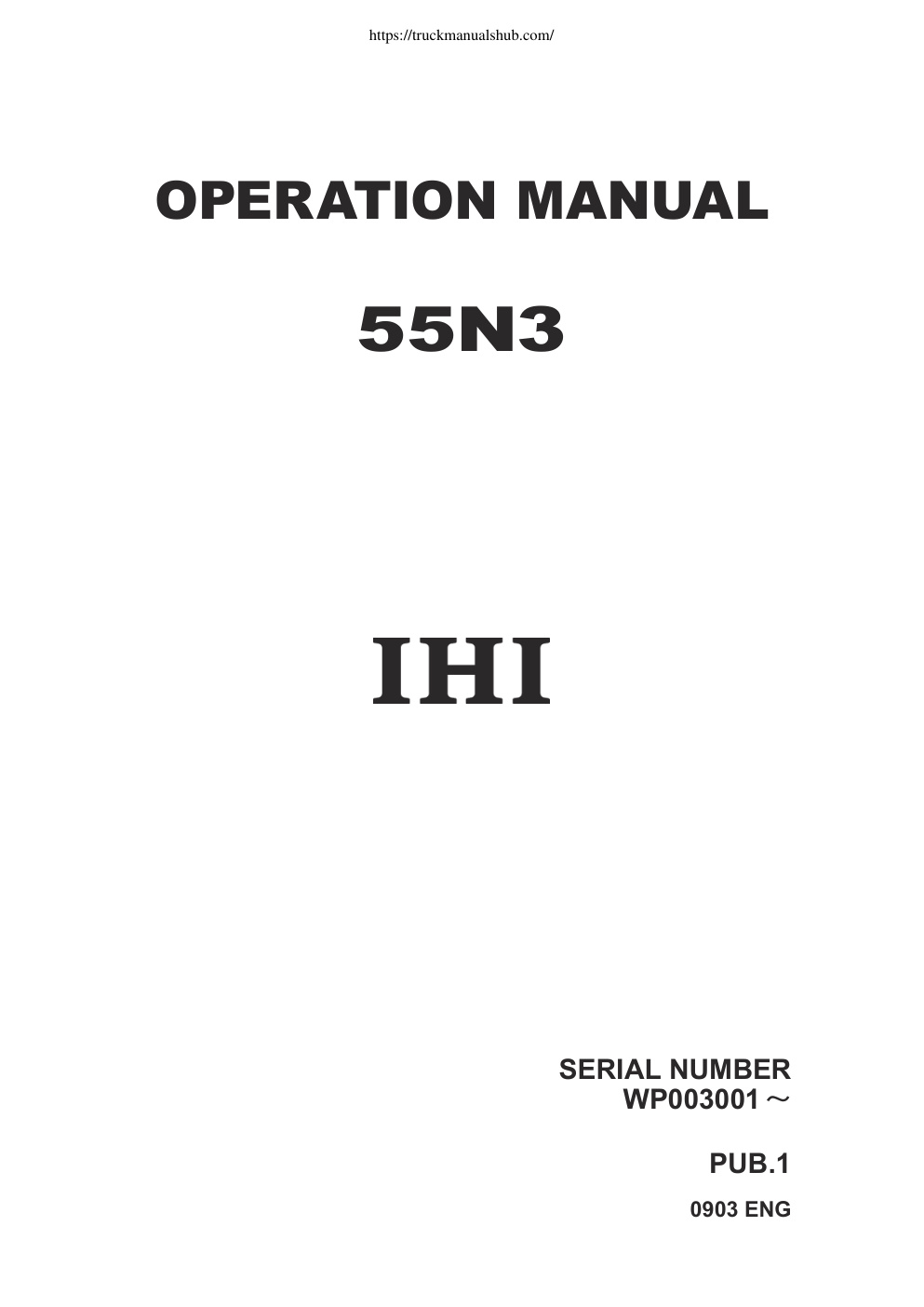 Première page de OPERATION MANUAL