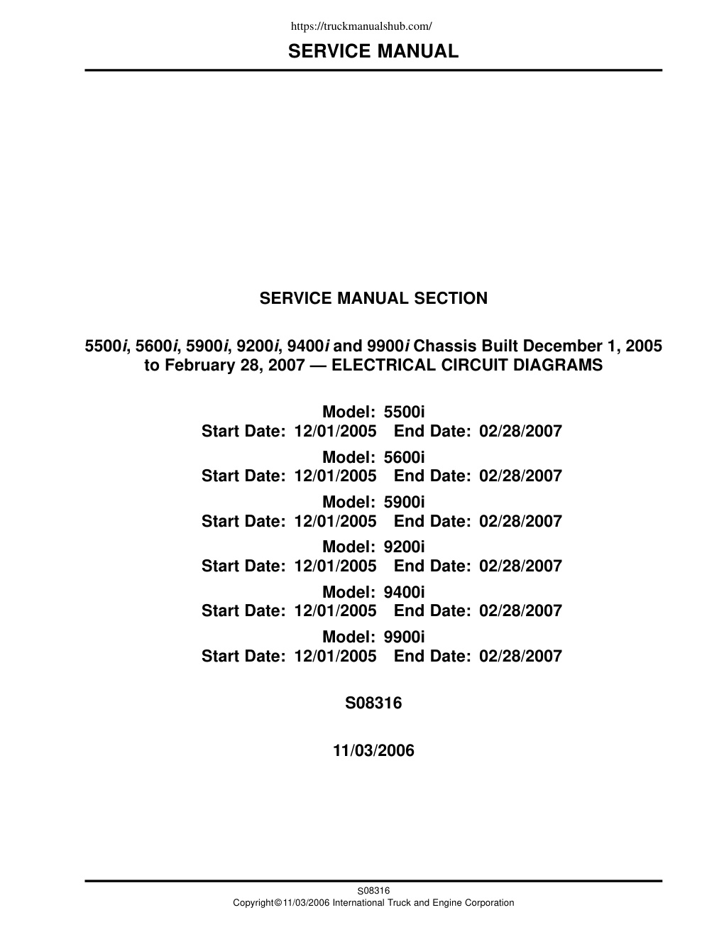 Première page de S08316 5000i/9000i Circuit Diagrams