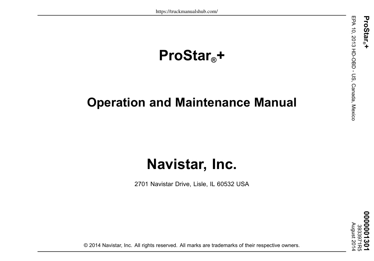 Première page de Operation and Maintenance Manual