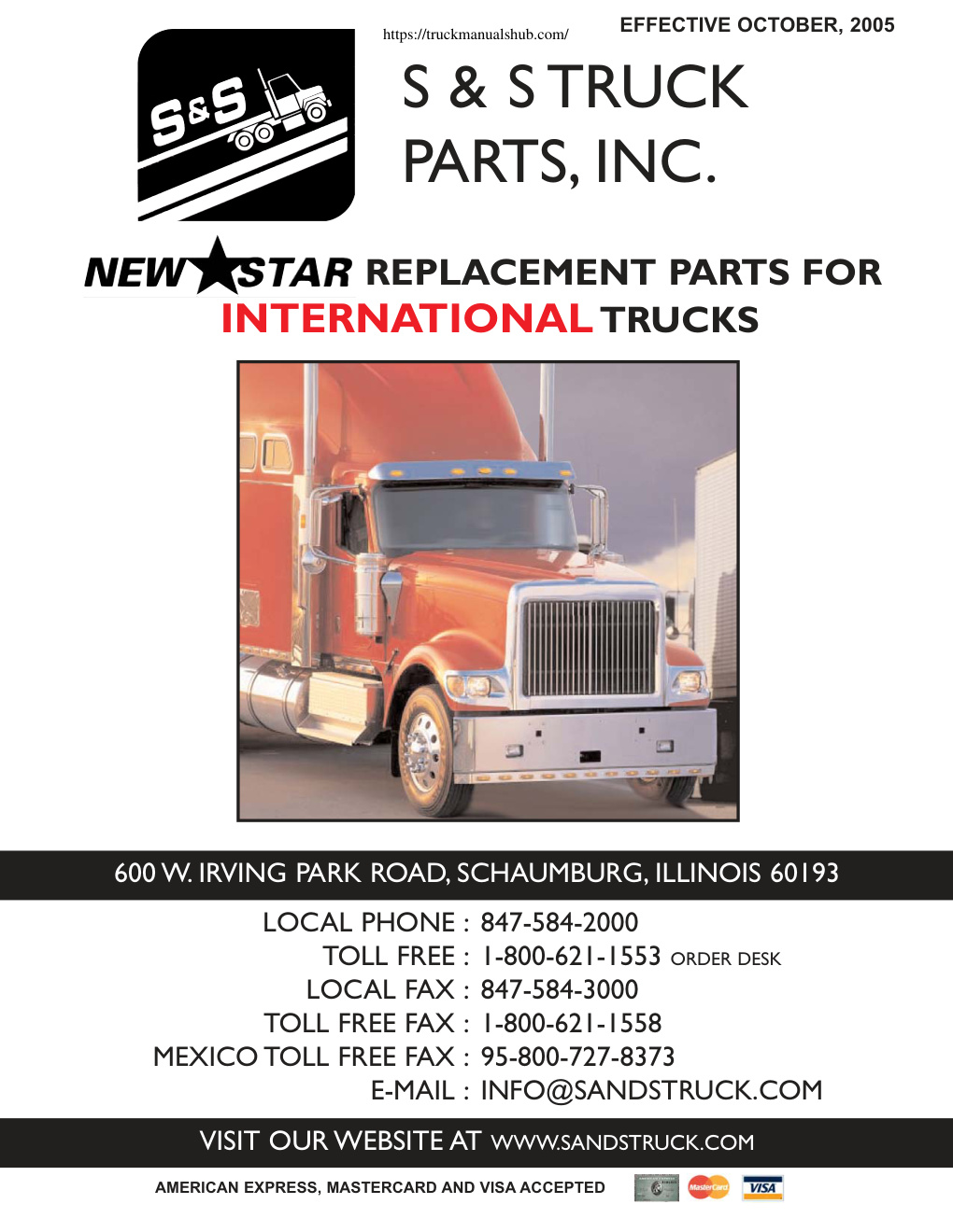 Première page de REPLACEMENT PARTS FOR