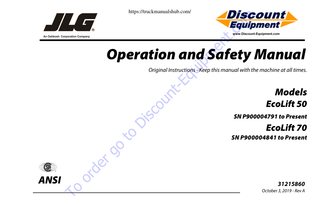 Première page de and Instructions