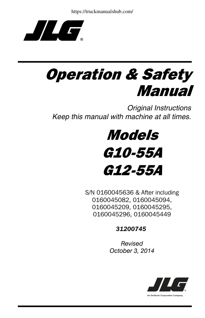 Première page de Original Instructions