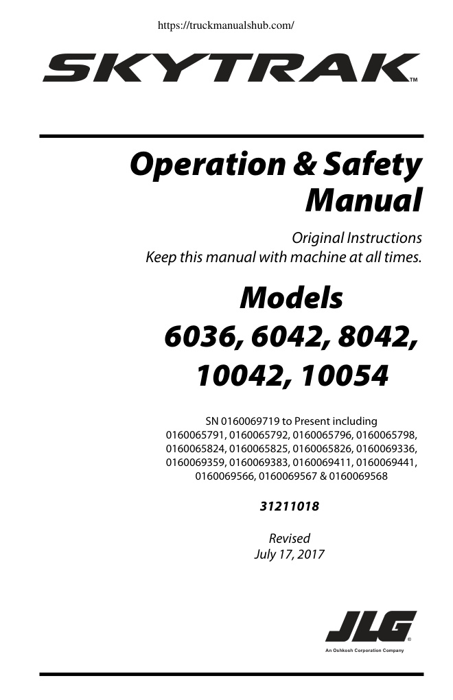 Première page de Original Instructions