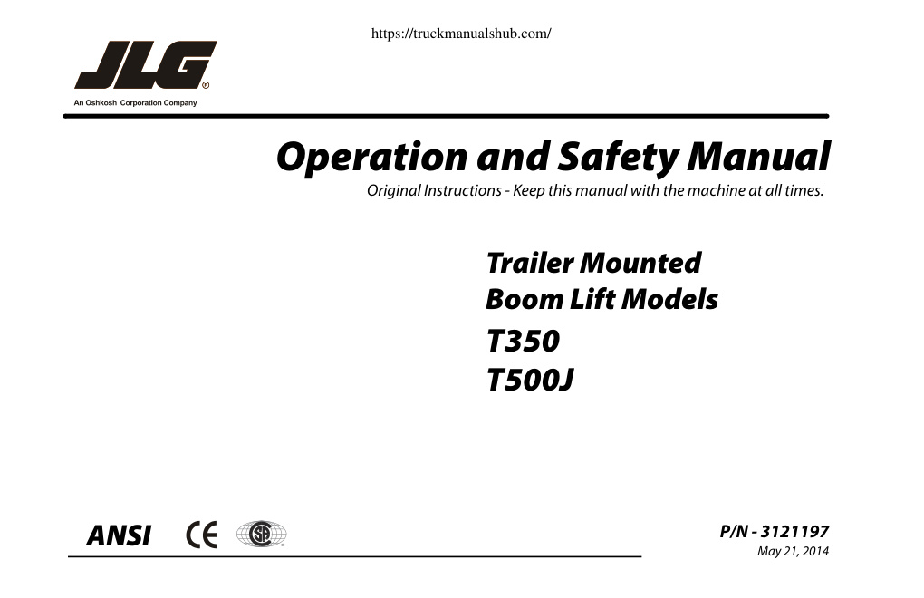 Première page de P/N Manual machine