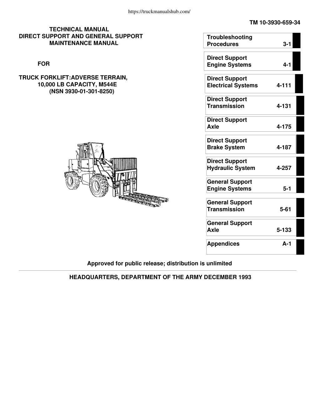 Première page de TECHNICAL MANUAL