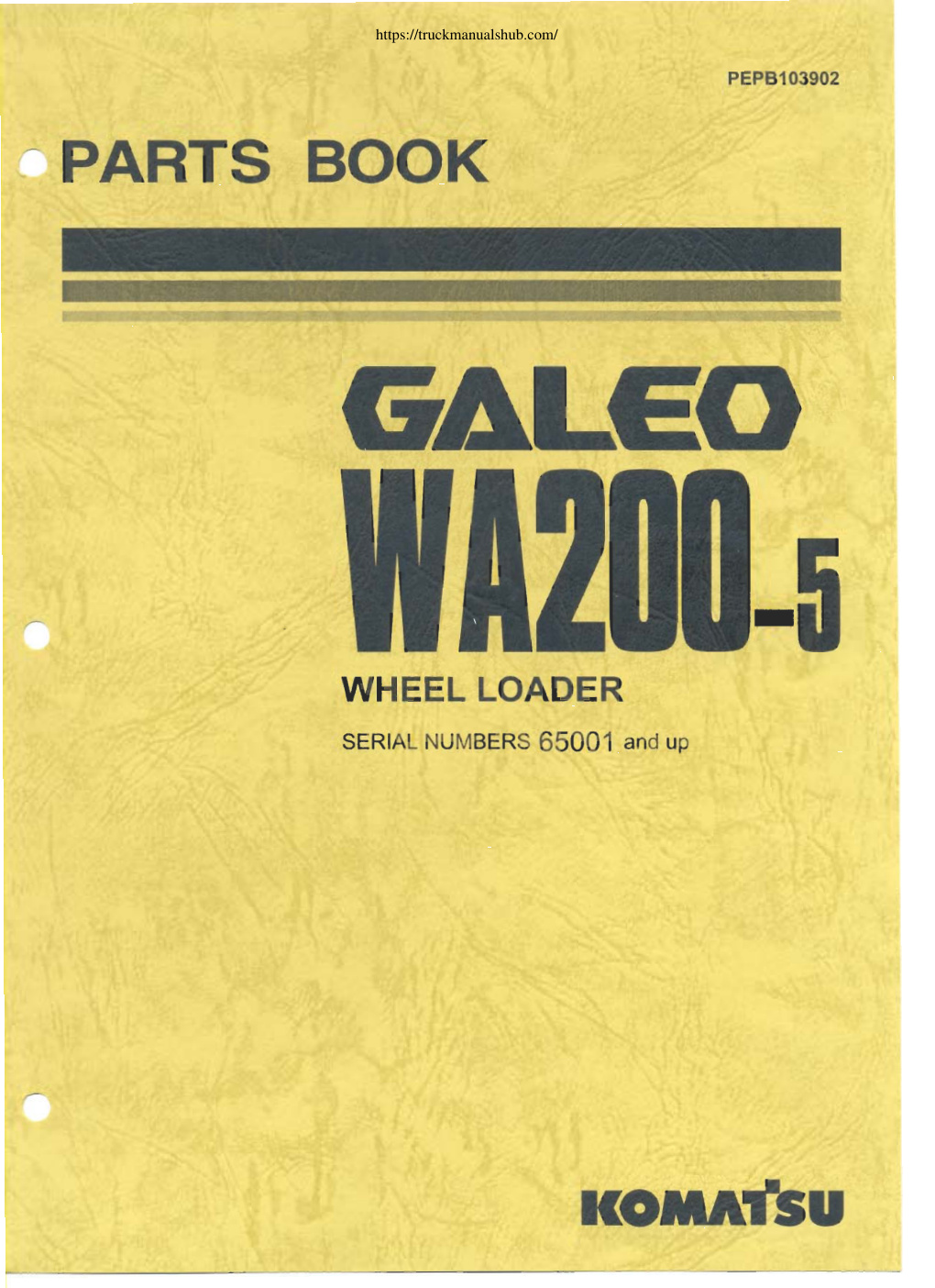 Première page de . PARTS BOOK