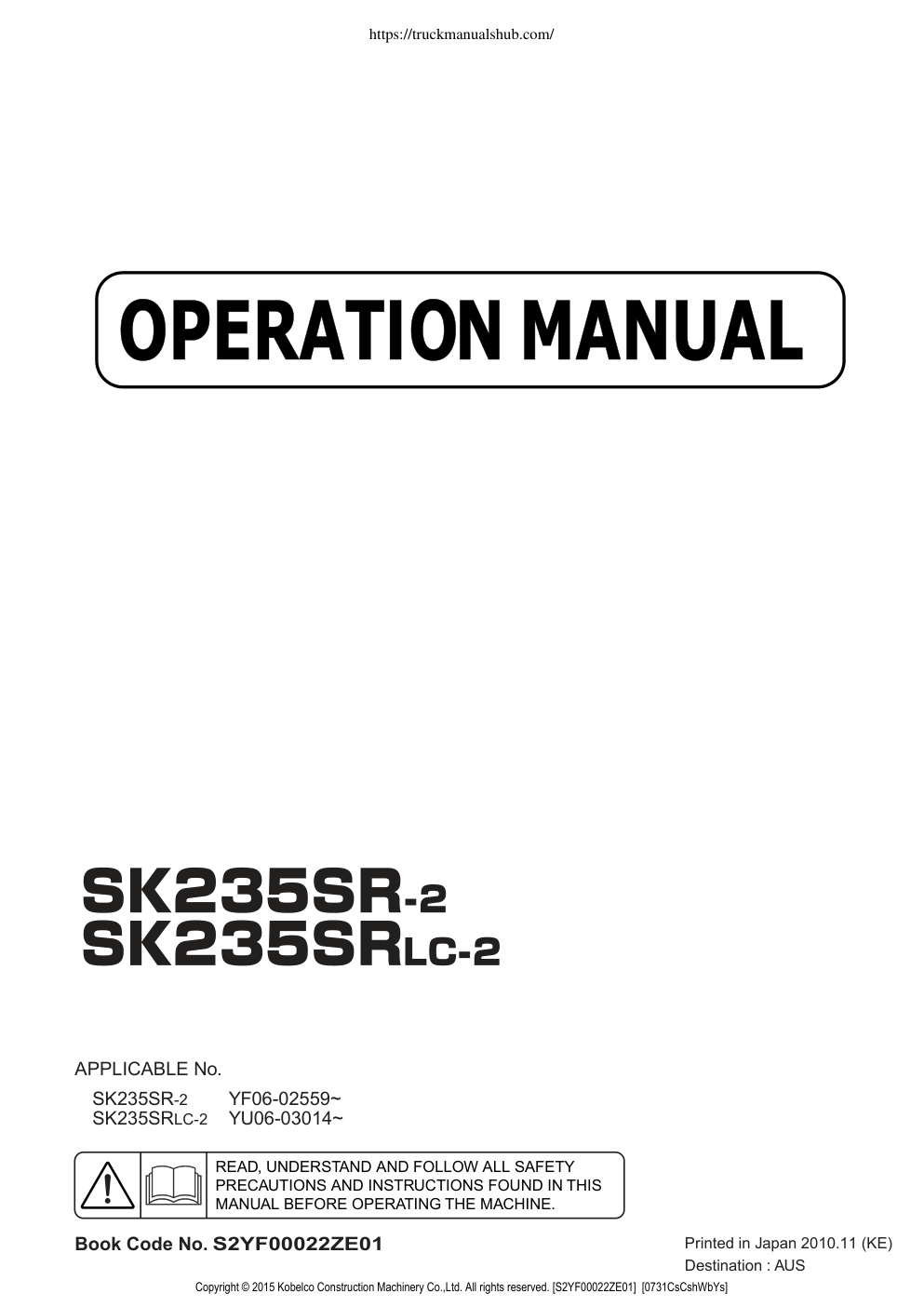 Première page de PRECAUTIONS AND INSTRUCTIONS FOUND IN THIS