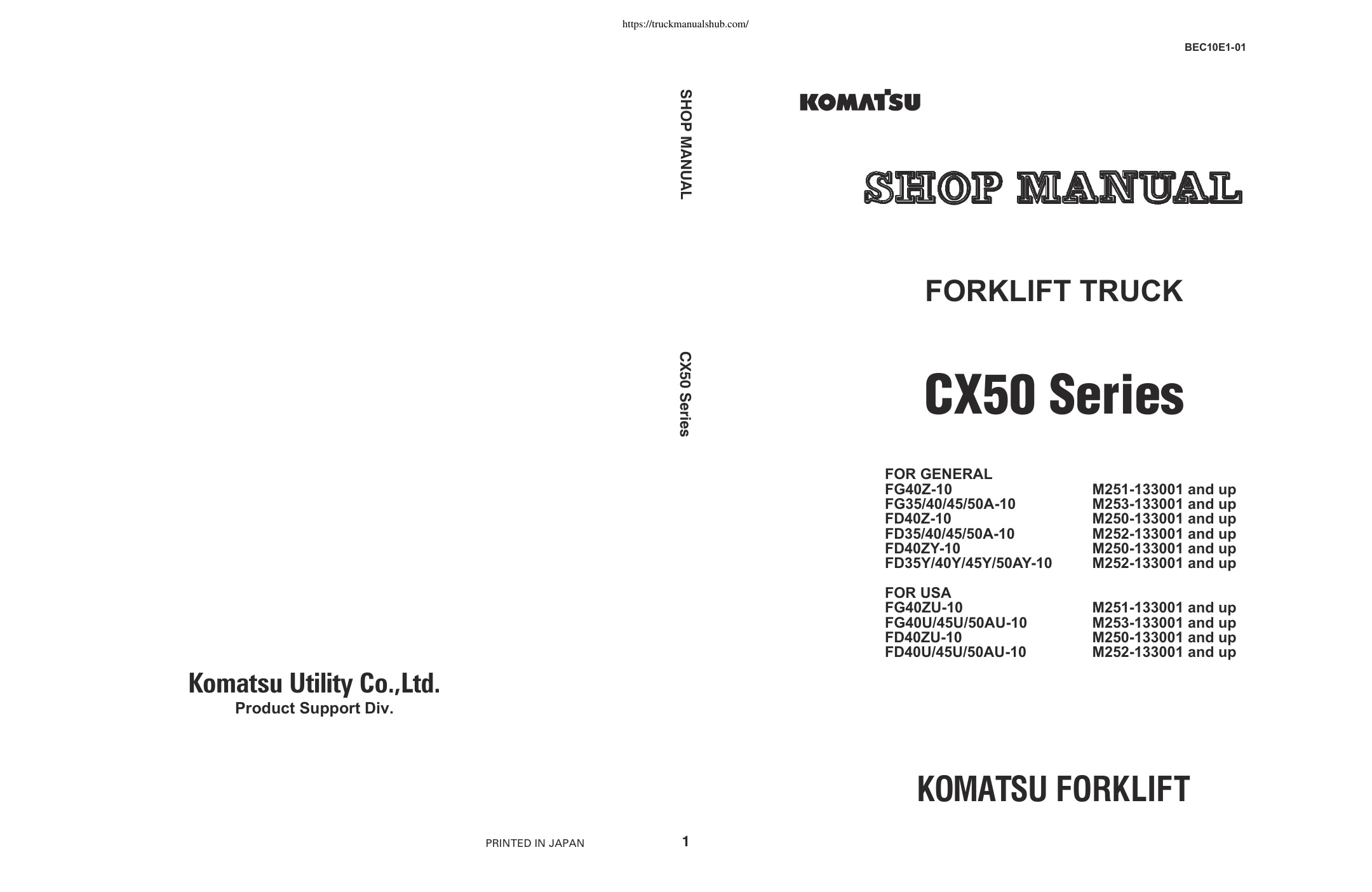 Première page de FORKLIFT TRUCK